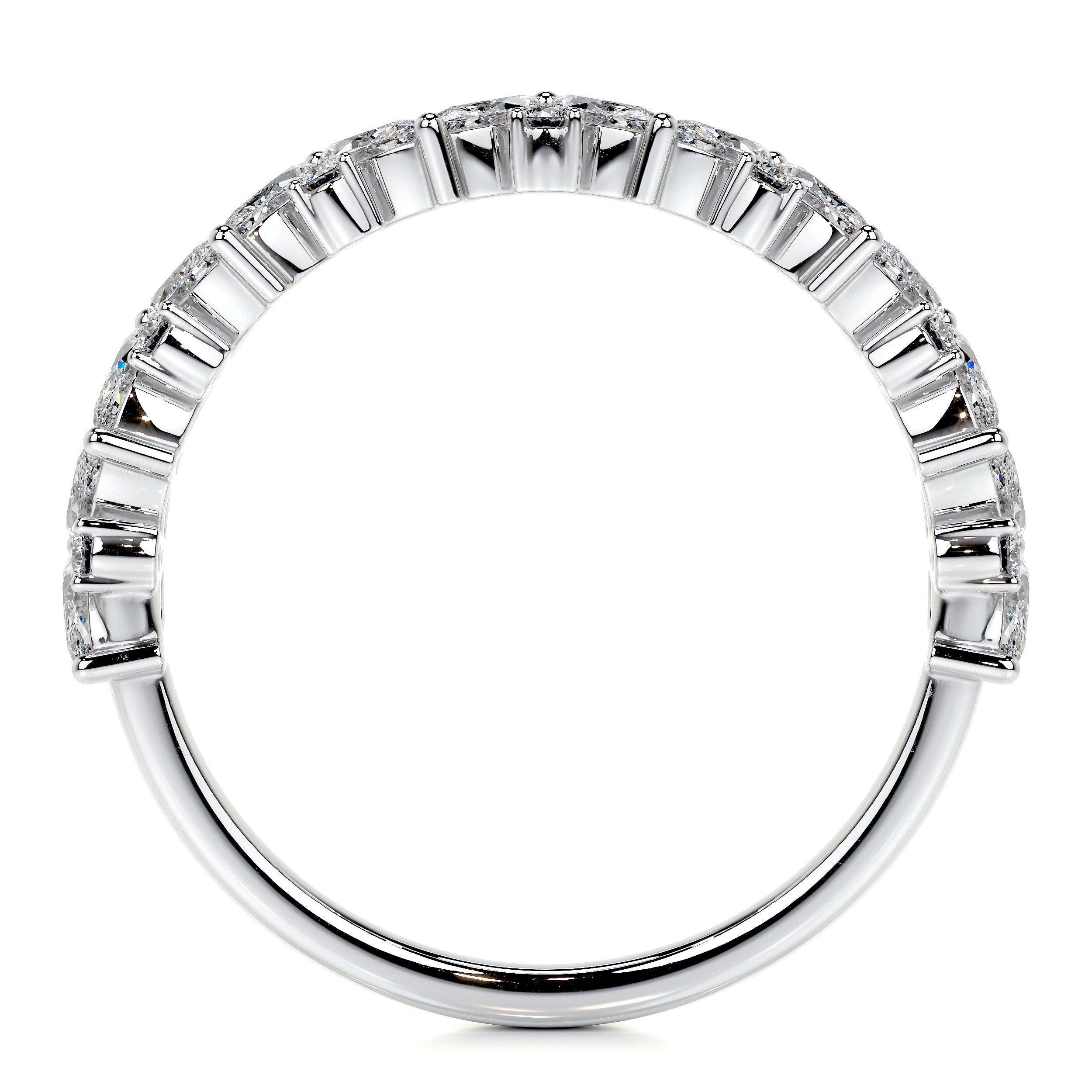 Regina Lab Grown Diamond Wedding Ring   (0.85 Carat) -14K White Gold (RTS)