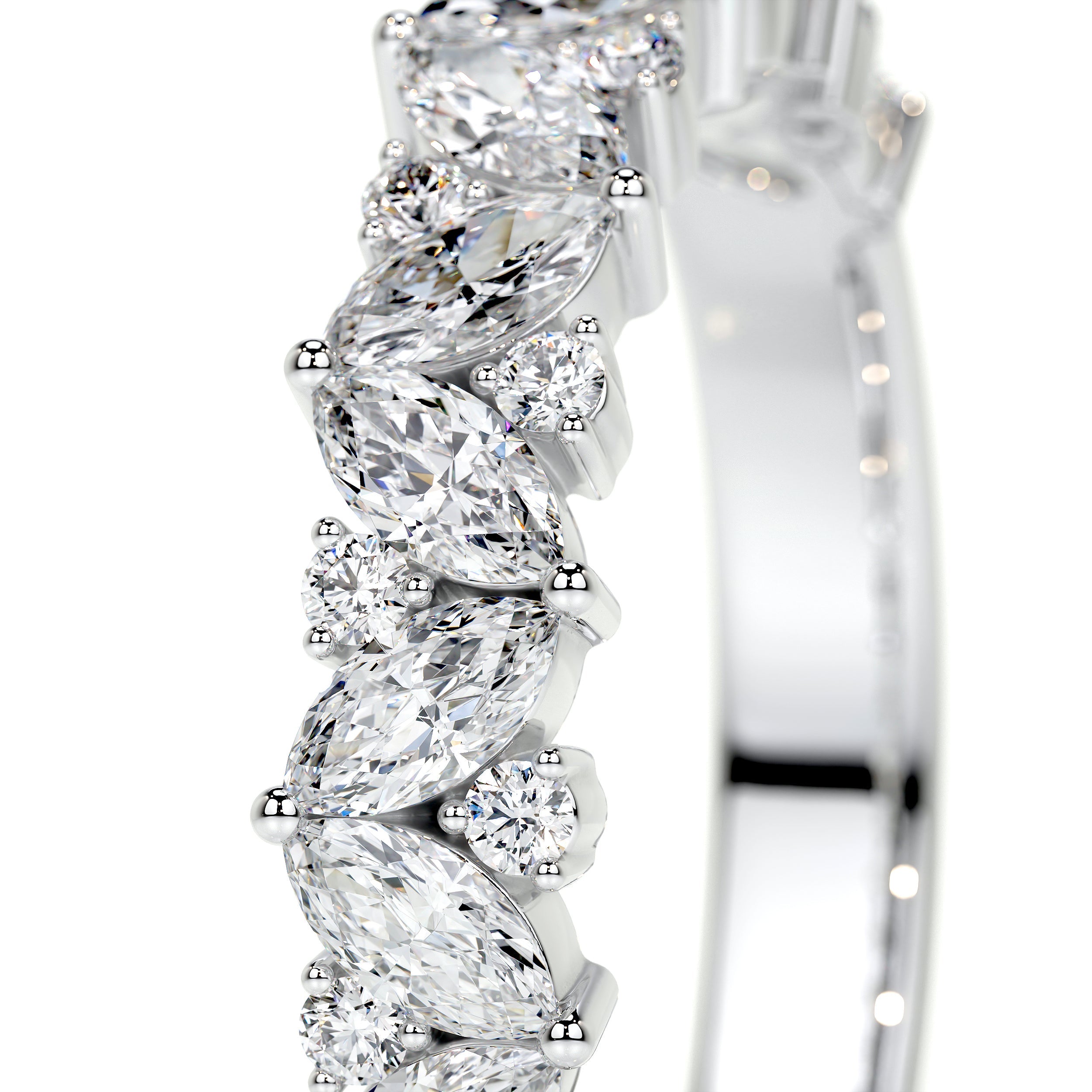 Regina Lab Grown Diamond Wedding Ring   (0.85 Carat) -14K White Gold (RTS)