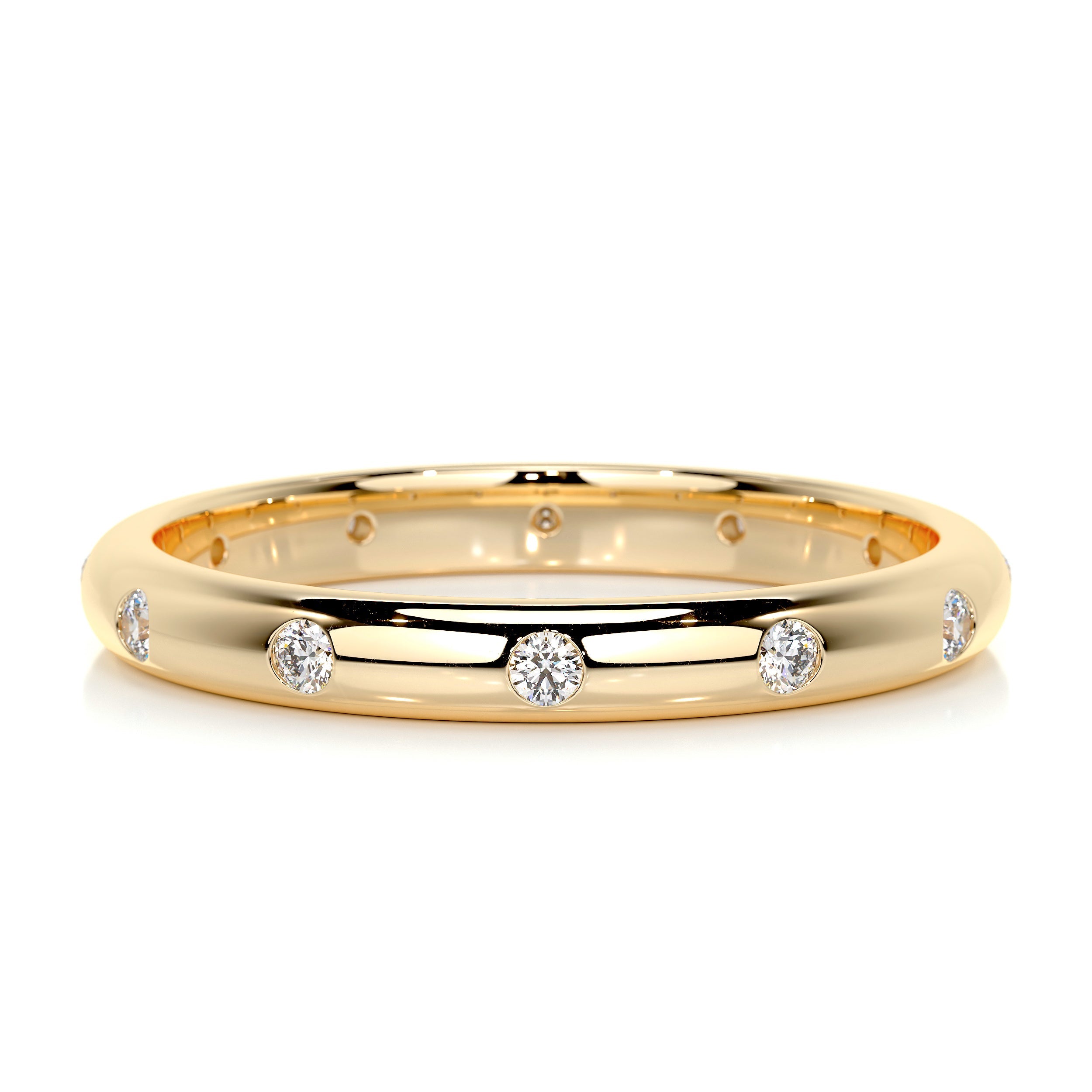 Jenni Men's Diamond Wedding Band   (0.20 Carat) -18K Yellow Gold (RTS)