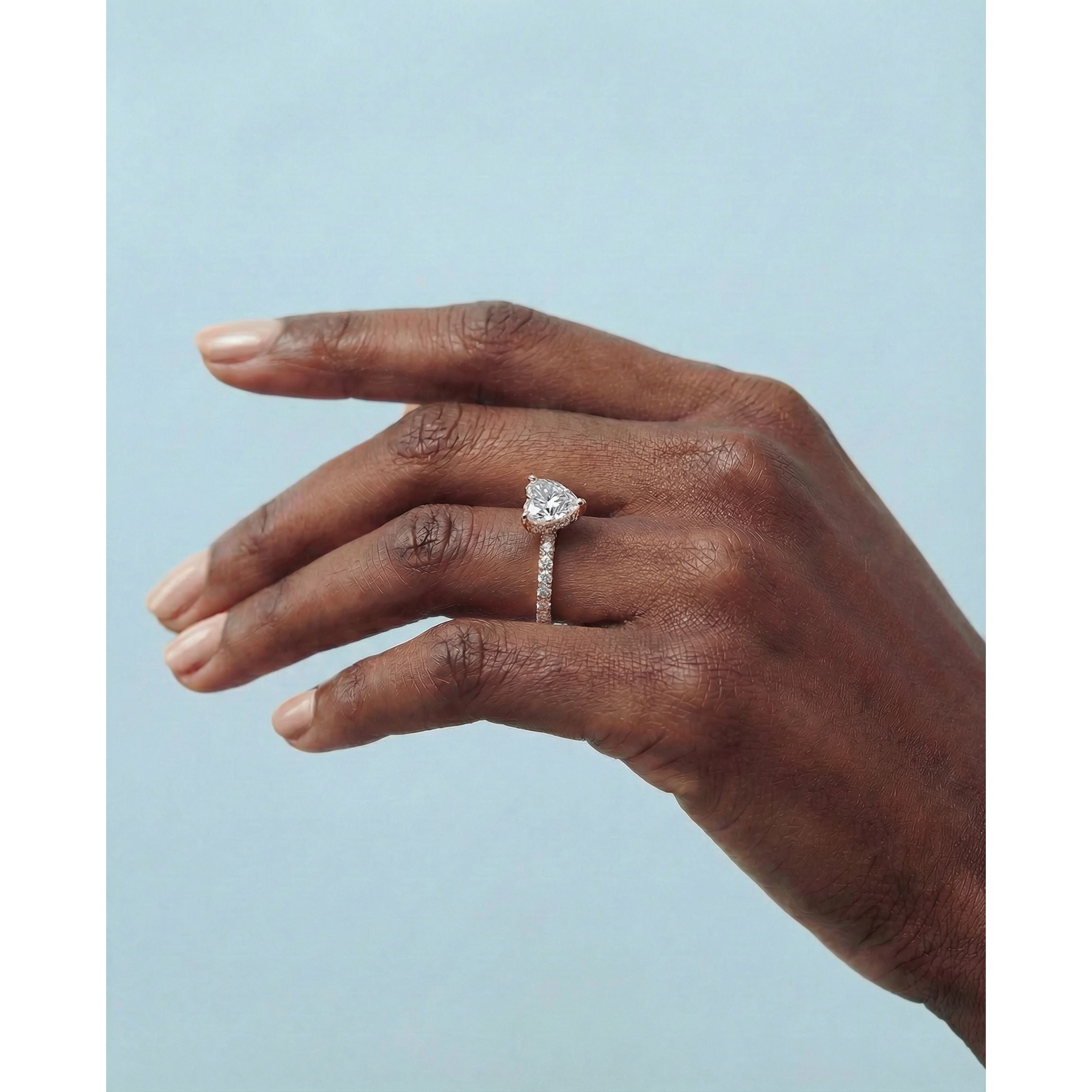 Luna Lab Grown Diamond Ring Heart -14K Rose Gold