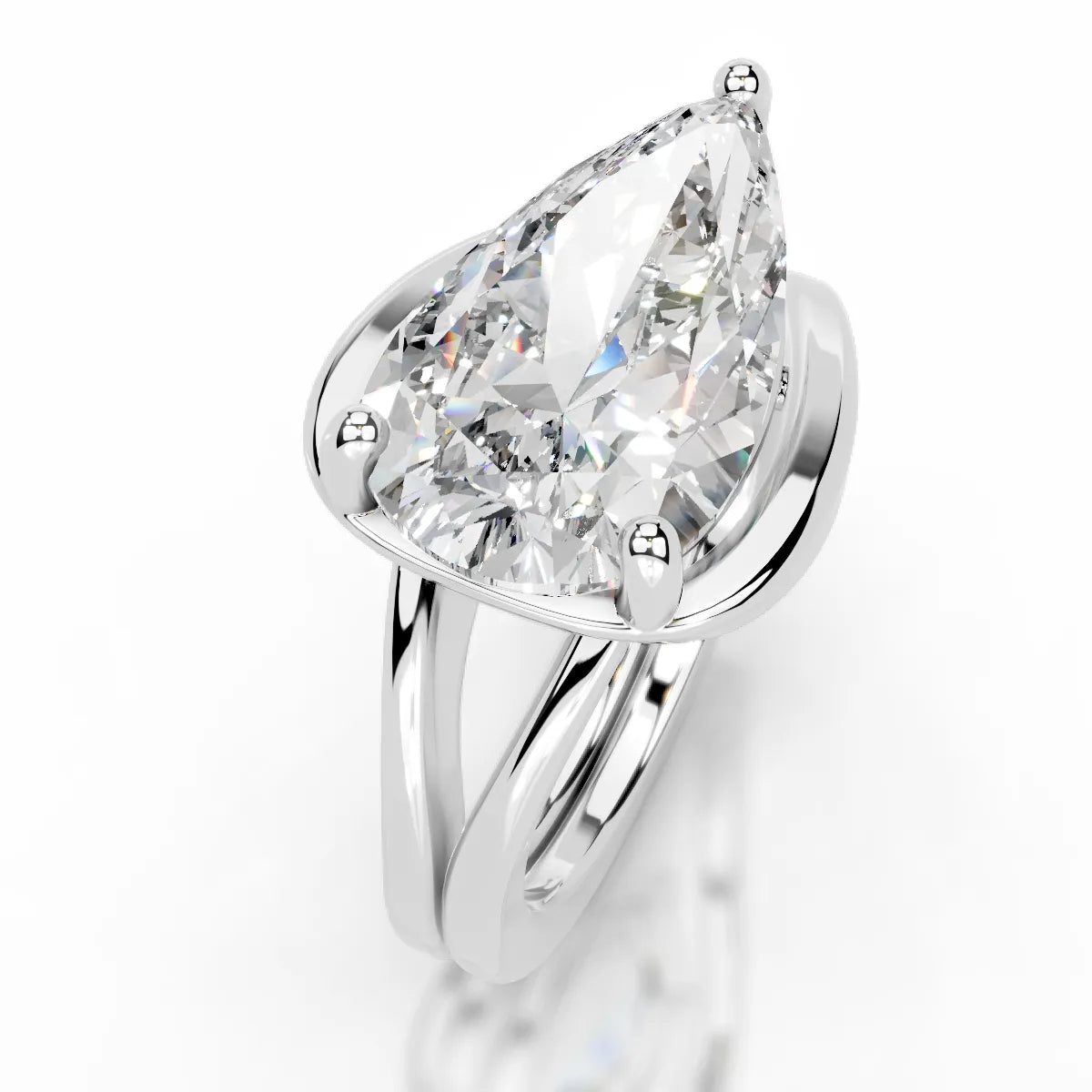 Sia Lab Grown Diamond Ring -14K White Gold