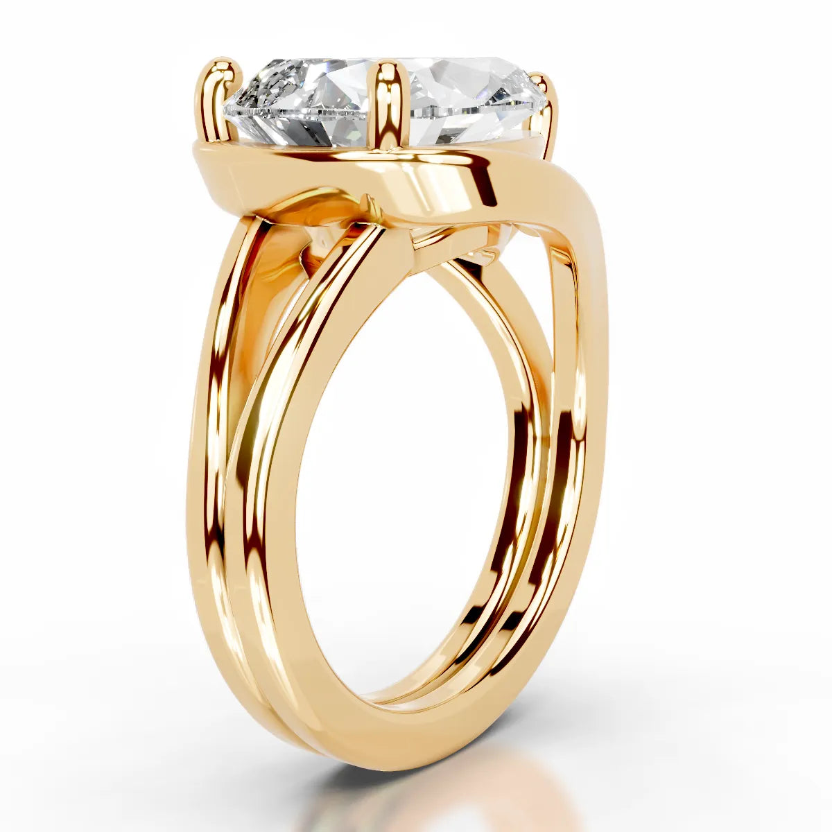 Sia Lab Grown Diamond Ring -18K Yellow Gold