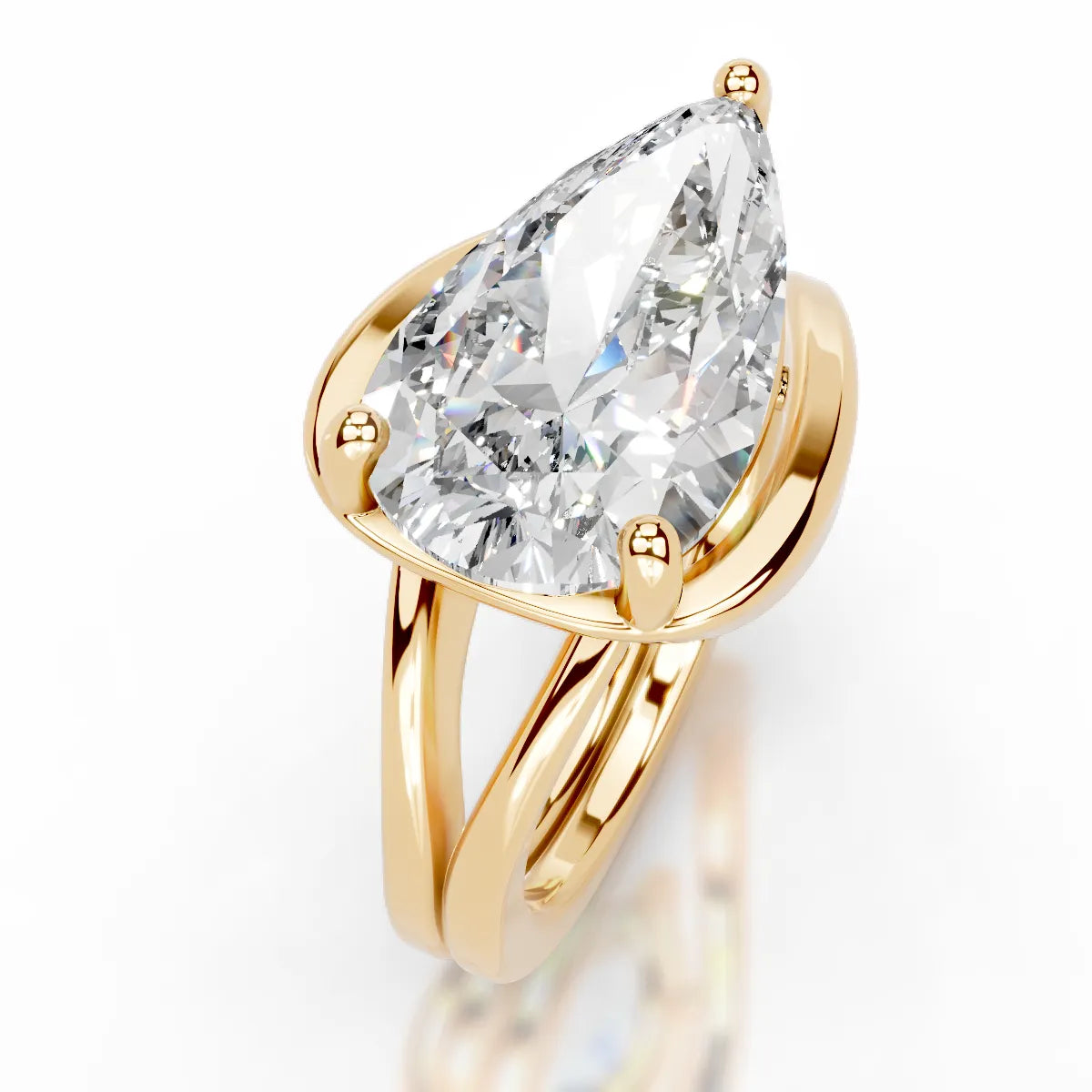 Sia Lab Grown Diamond Ring -18K Yellow Gold