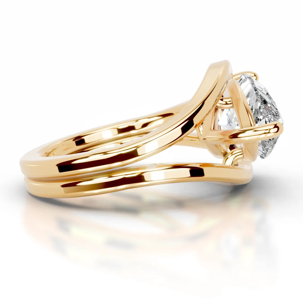 Sia Lab Grown Diamond Ring -18K Yellow Gold