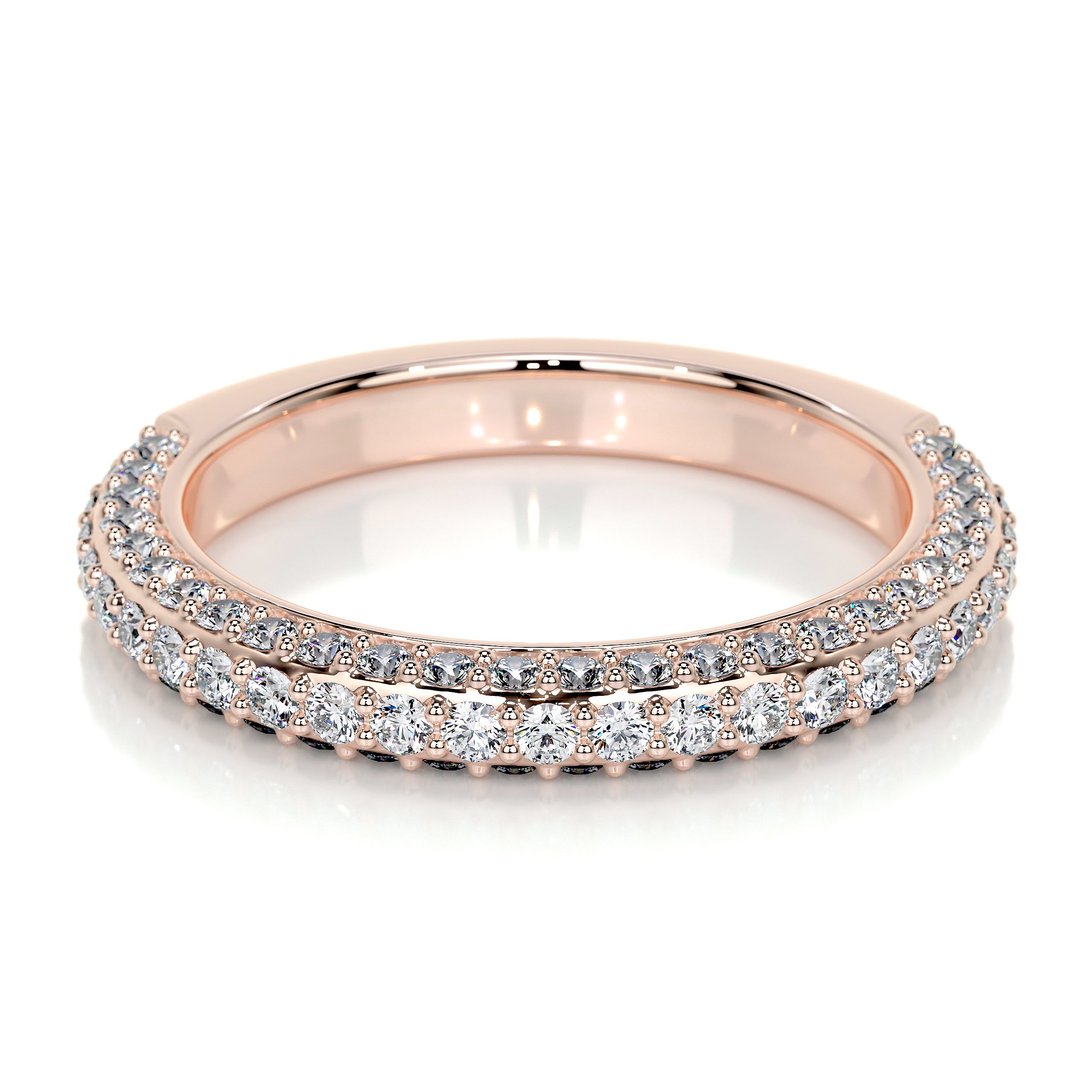 Rose gold pave hot sale diamond ring