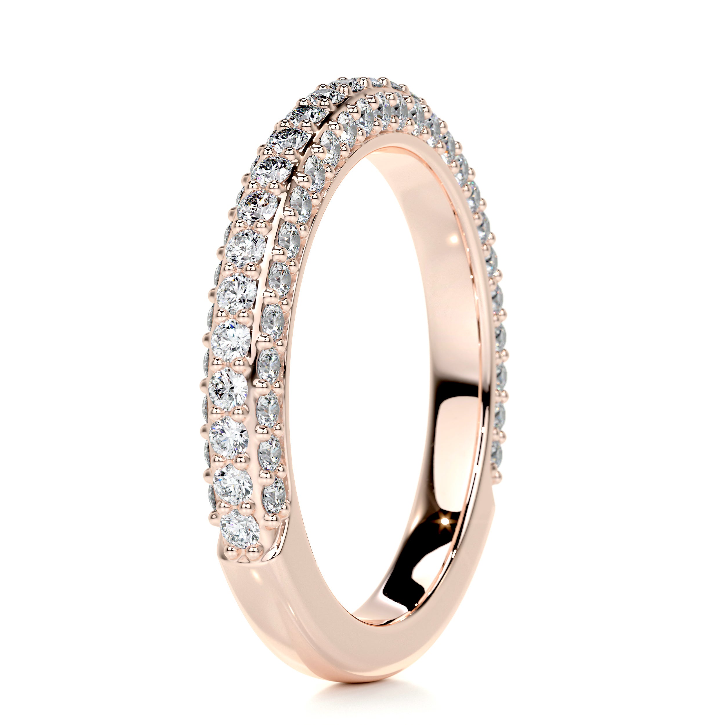 Anastasia Pave Diamond Wedding Ring (0.75 Carat) - 14K Rose Gold