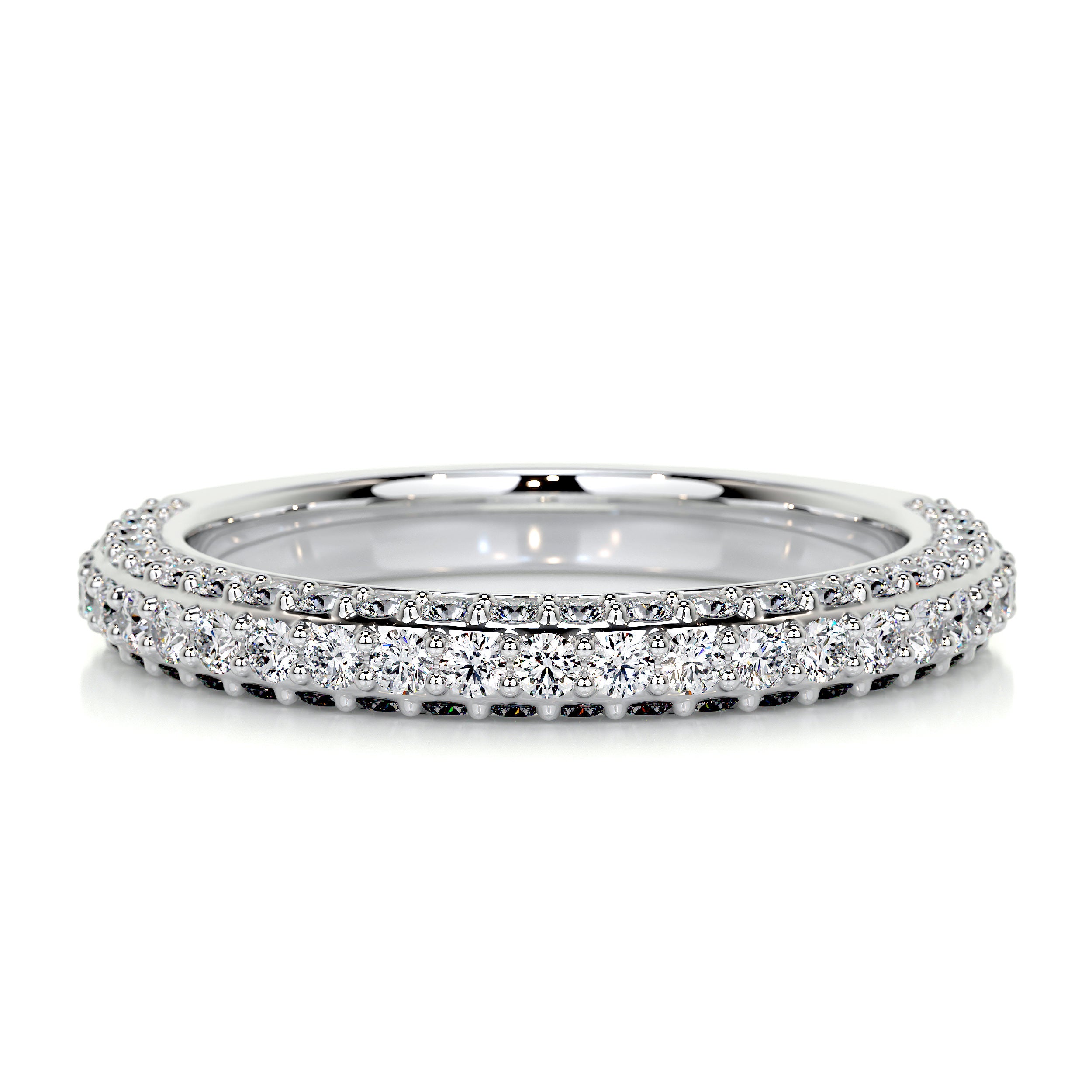 Anastasia Pave Diamond Wedding Ring   (0.75 Carat) -14K White Gold