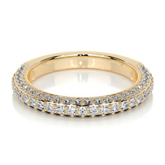 Anastasia Lab Grown Pave Diamond Wedding Ring (0.75 Carat) -18K Yellow Gold