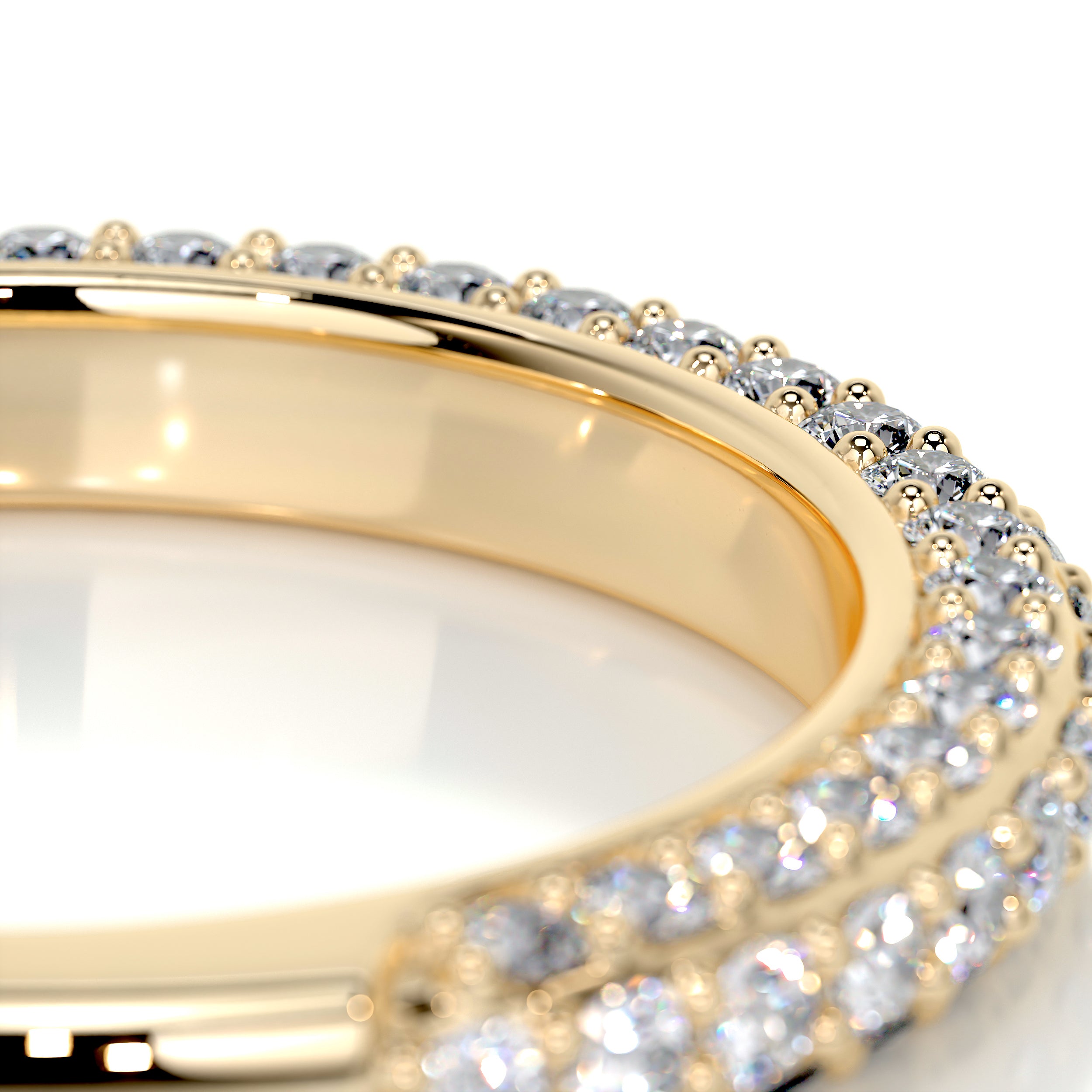 Anastasia Pave Diamond Wedding Ring   (0.75 Carat) -18K Yellow Gold
