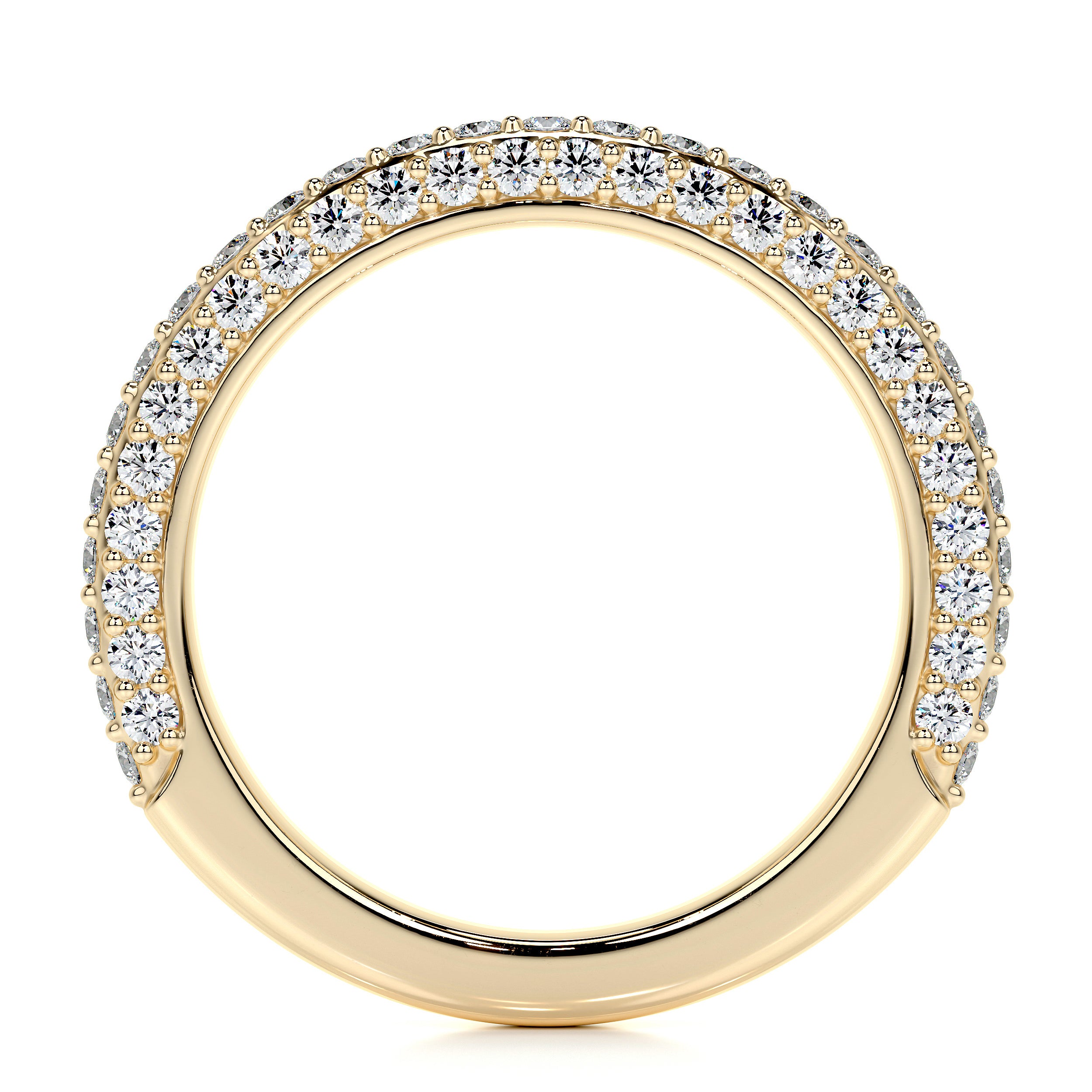 Anastasia Lab Grown Pave Diamond Wedding Ring   (0.75 Carat) -18K Yellow Gold
