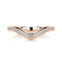 Lucy Diamond Wedding Ring (0.30 Carat) -14K Rose Gold