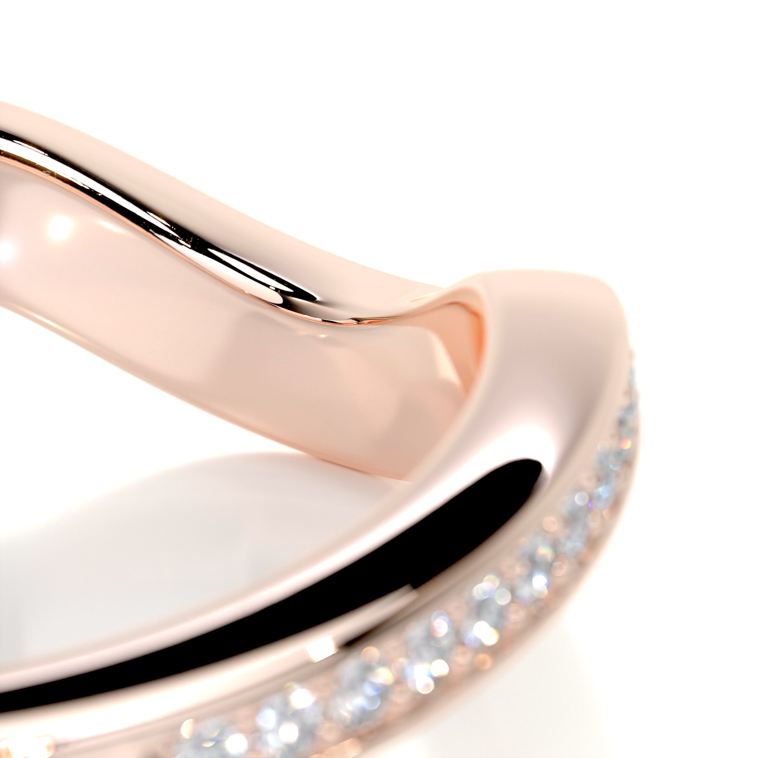 Lucy Diamond Wedding Ring   (0.30 Carat) -14K Rose Gold