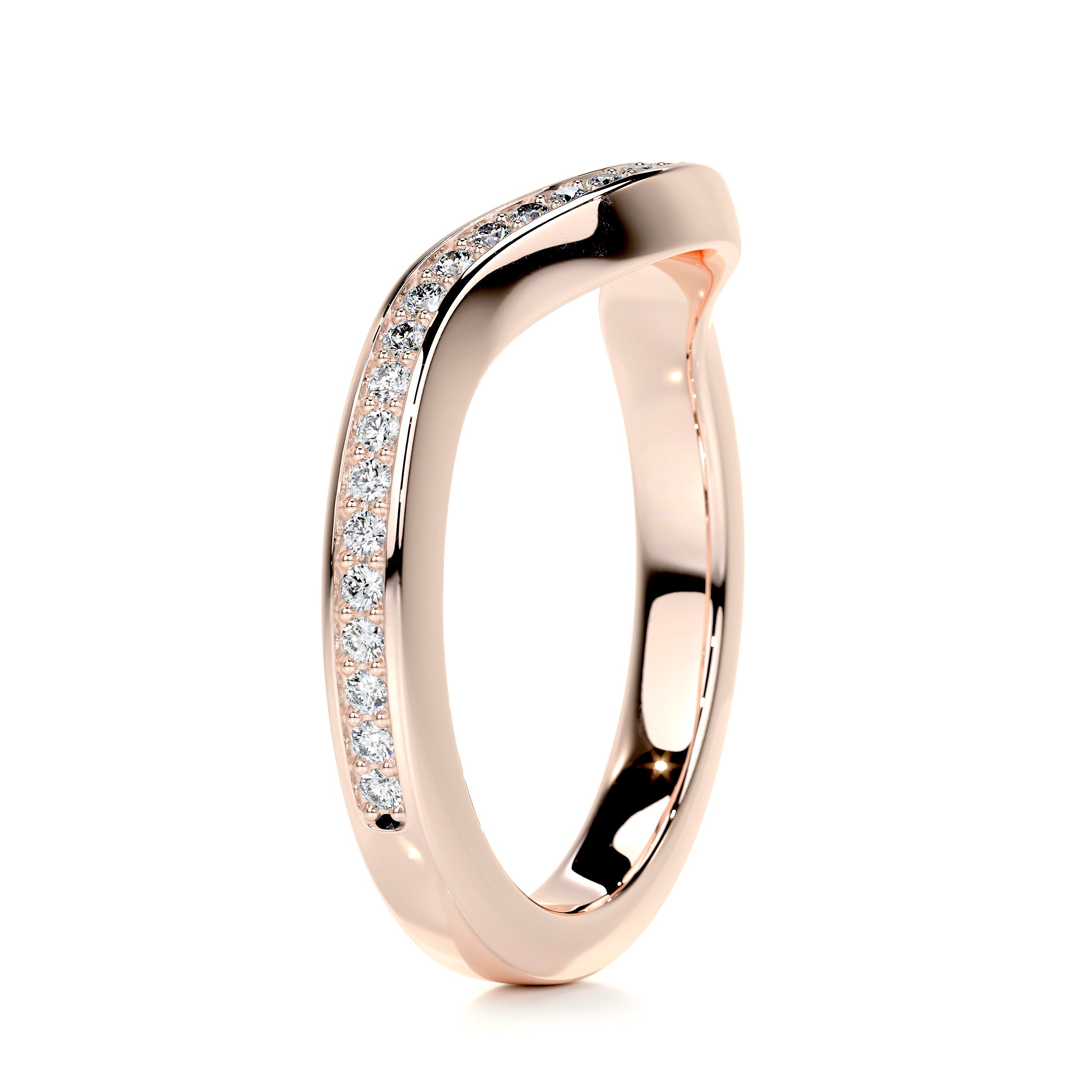 Lucy Diamond Wedding Ring   (0.30 Carat) -14K Rose Gold