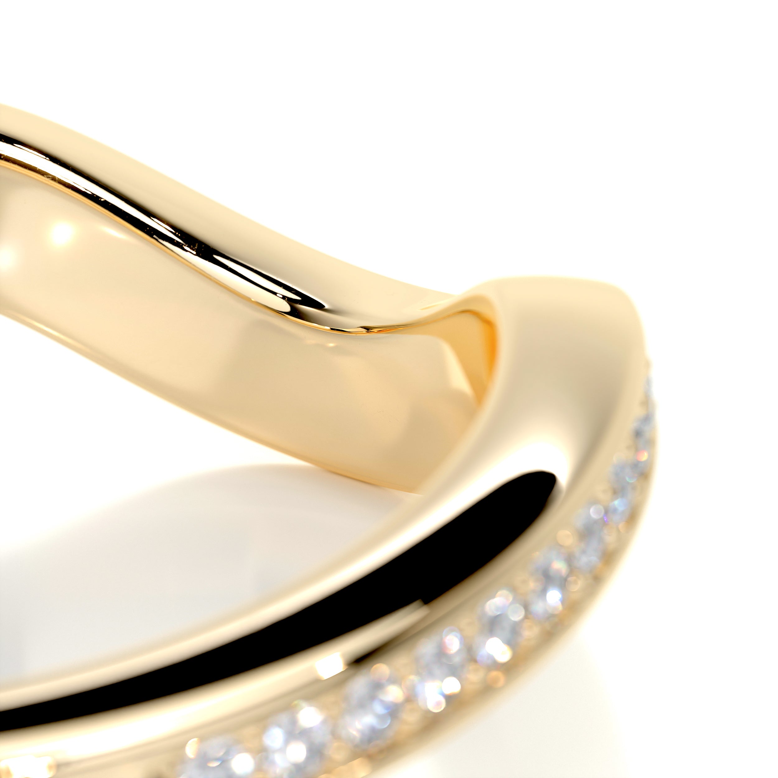 Lucy Diamond Wedding Ring   (0.30 Carat) -18K Yellow Gold