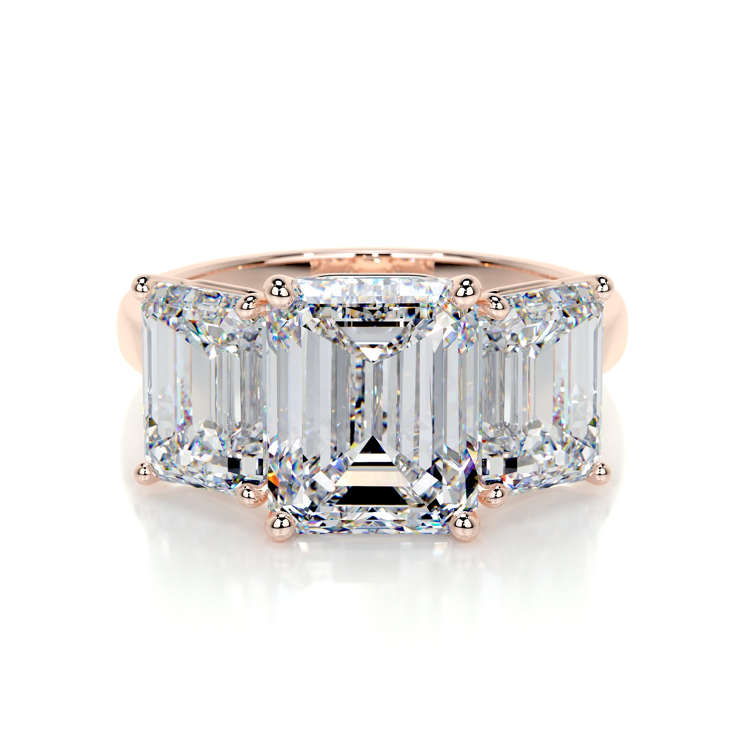 Amanda Lab Grown Diamond Ring   (4 Carat) -14K Rose Gold