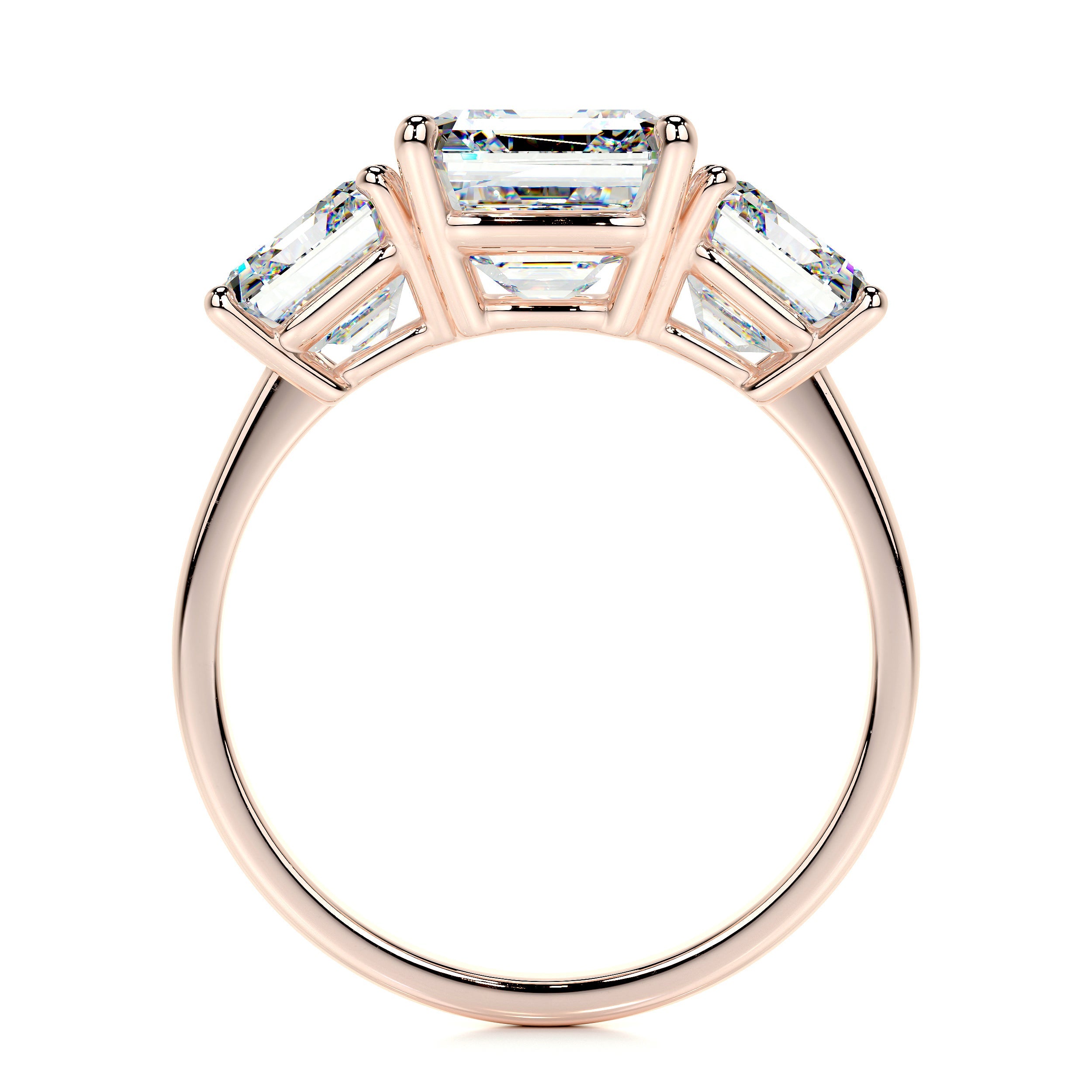 Amanda Lab Grown Diamond Ring   (4 Carat) -14K Rose Gold