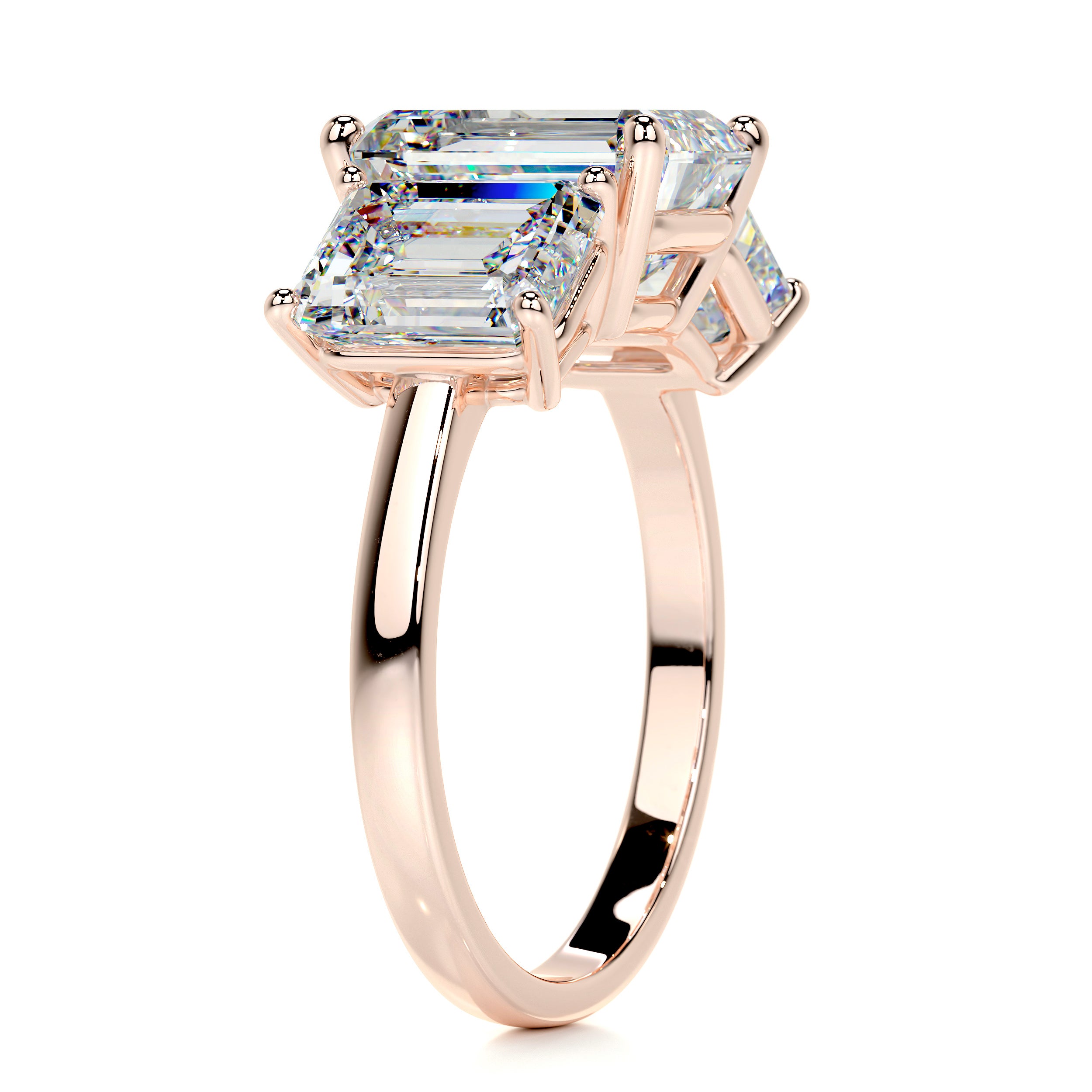 Amanda Diamond Engagement Ring   (4 Carat) -14K Rose Gold
