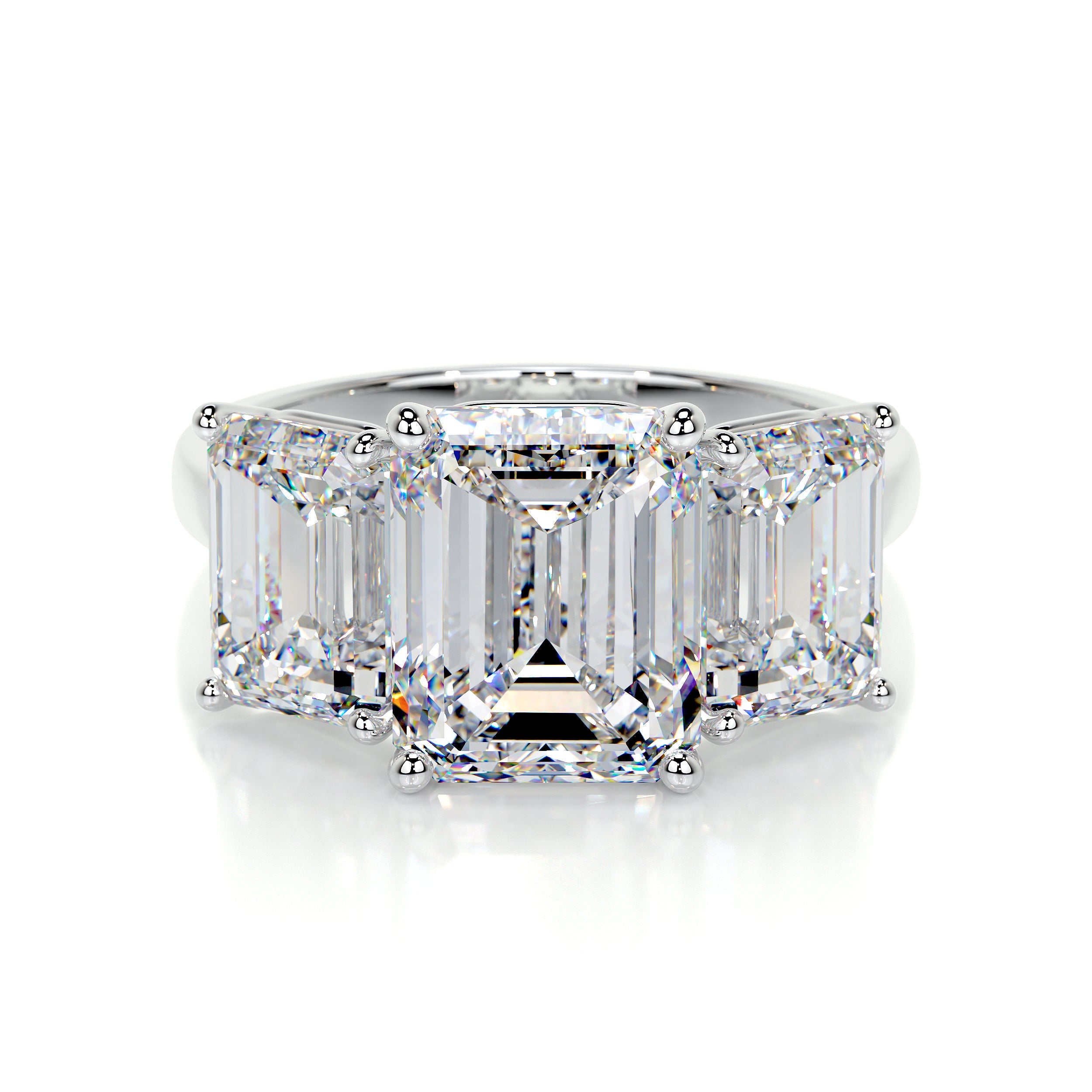 Amanda Lab Grown Diamond Ring   (4 Carat) -18K White Gold