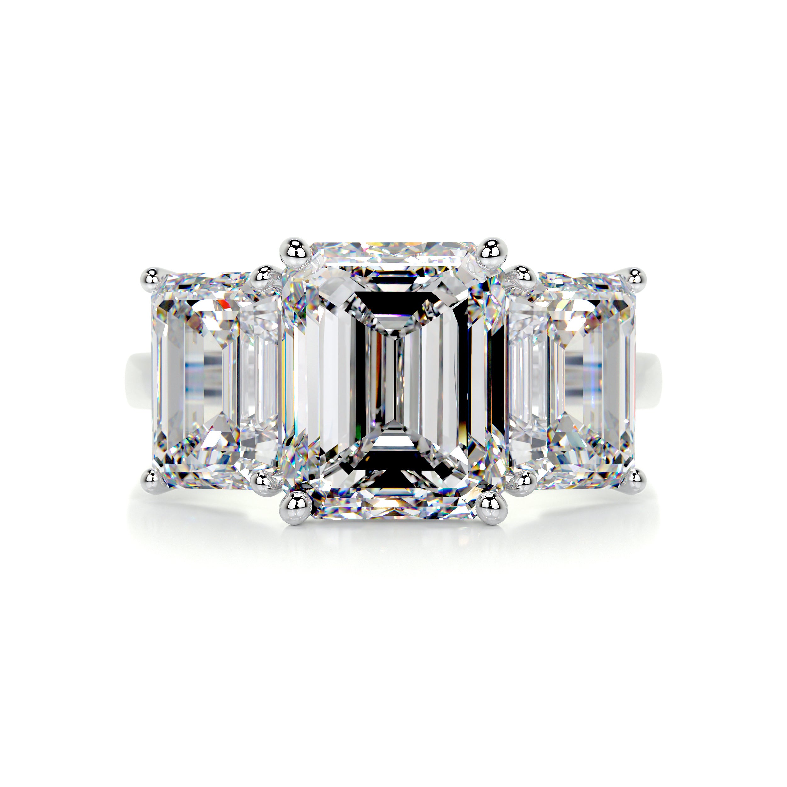Amanda Diamond Engagement Ring   (4 Carat) -14K White Gold