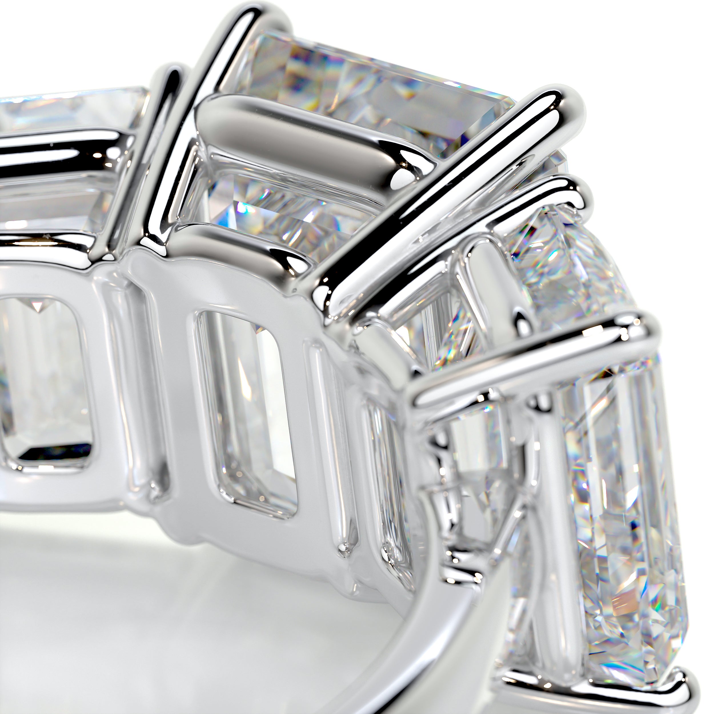 Amanda Diamond Engagement Ring   (4 Carat) -14K White Gold