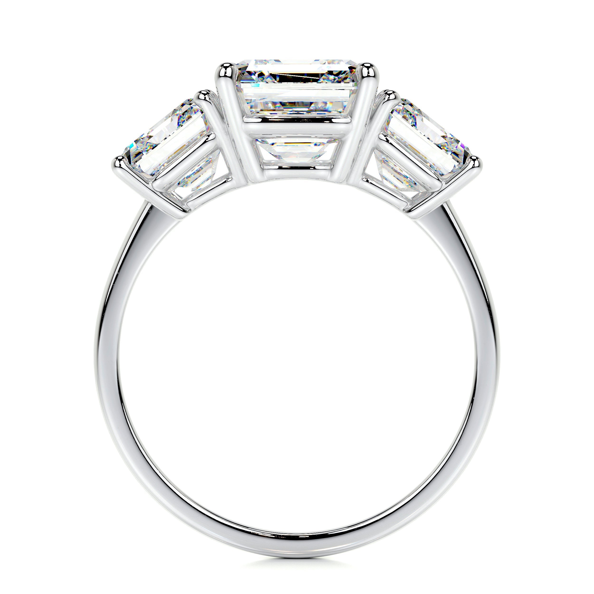 Amanda Lab Grown Diamond Ring   (4 Carat) -18K White Gold