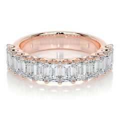 Gina Half Lab Grown Eternity Wedding Ring -14K Rose Gold