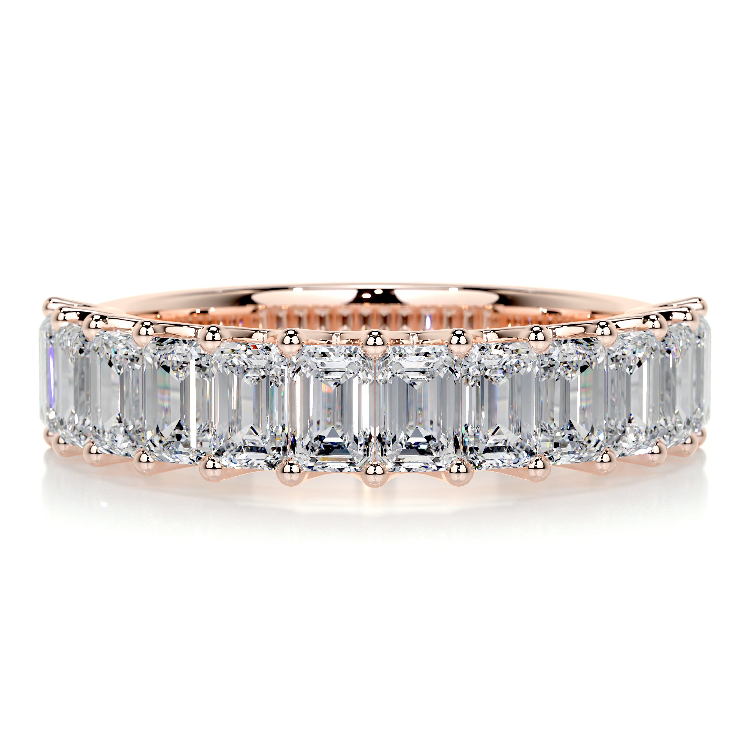 Gina Half Eternity Wedding Ring   (2.5 Carat) -14K Rose Gold