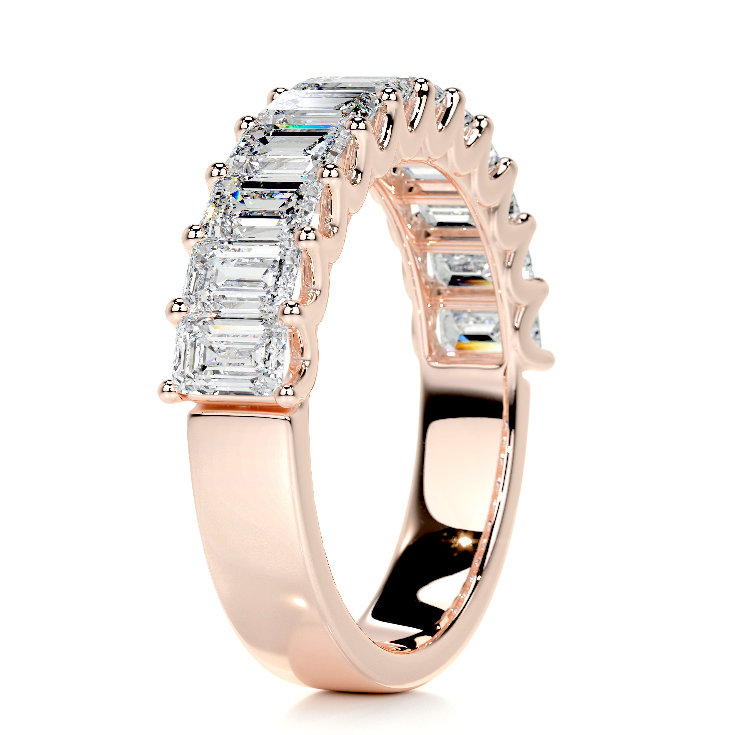 Gina Half Eternity Wedding Ring   (2.5 Carat) -14K Rose Gold