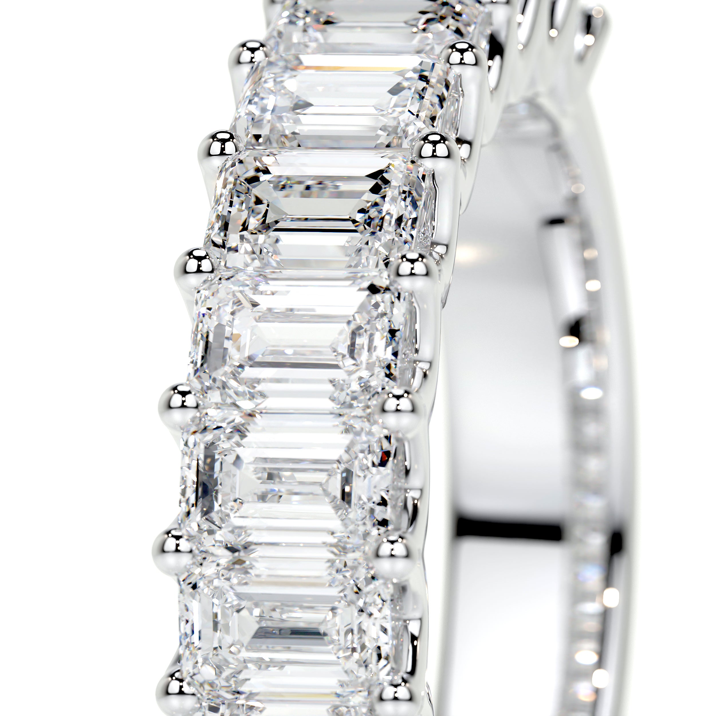 Gina Half Lab Grown Eternity Wedding Ring   (2.5 Carat) -18K White Gold