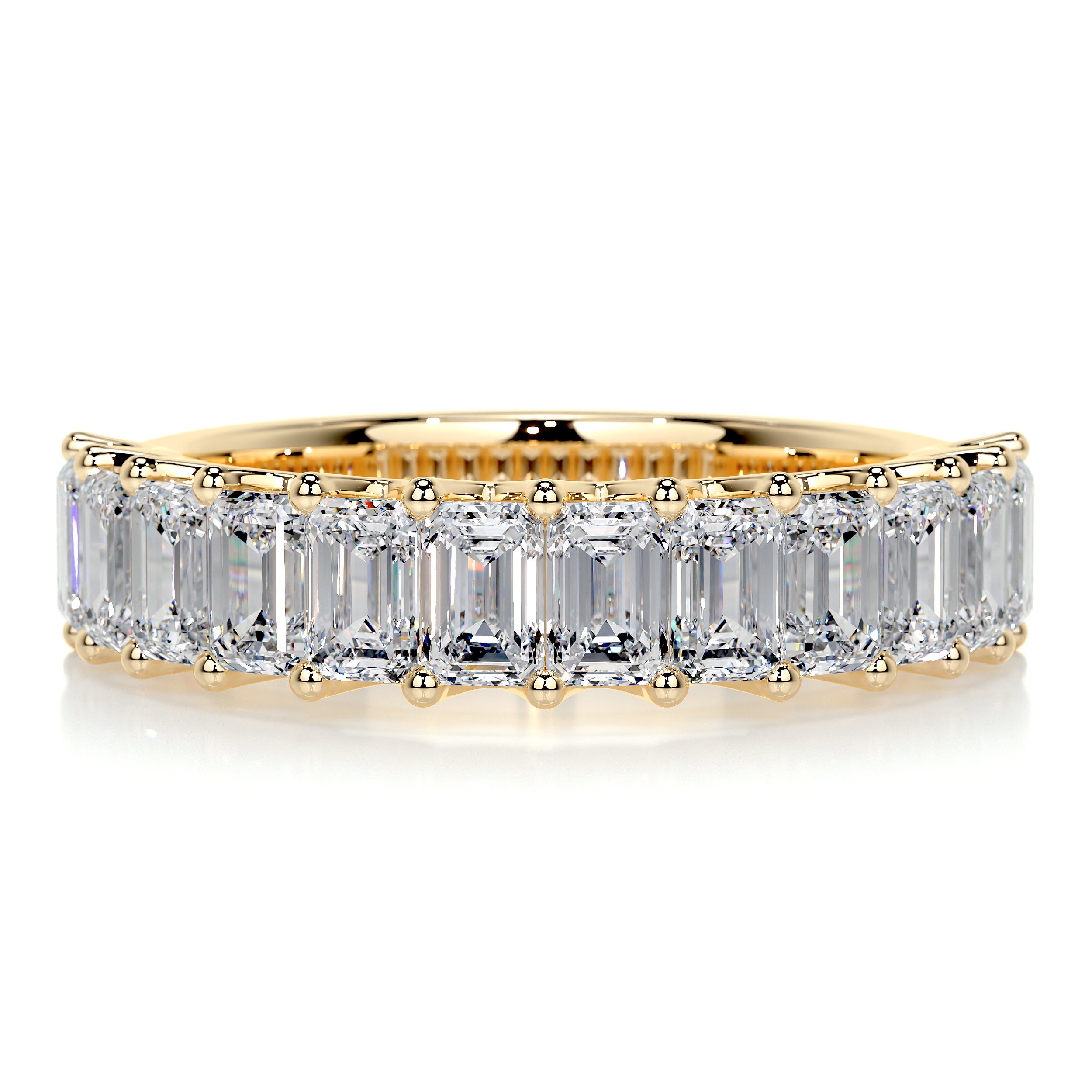 Gina Half Eternity Wedding Ring   (2.5 Carat) -18K Yellow Gold