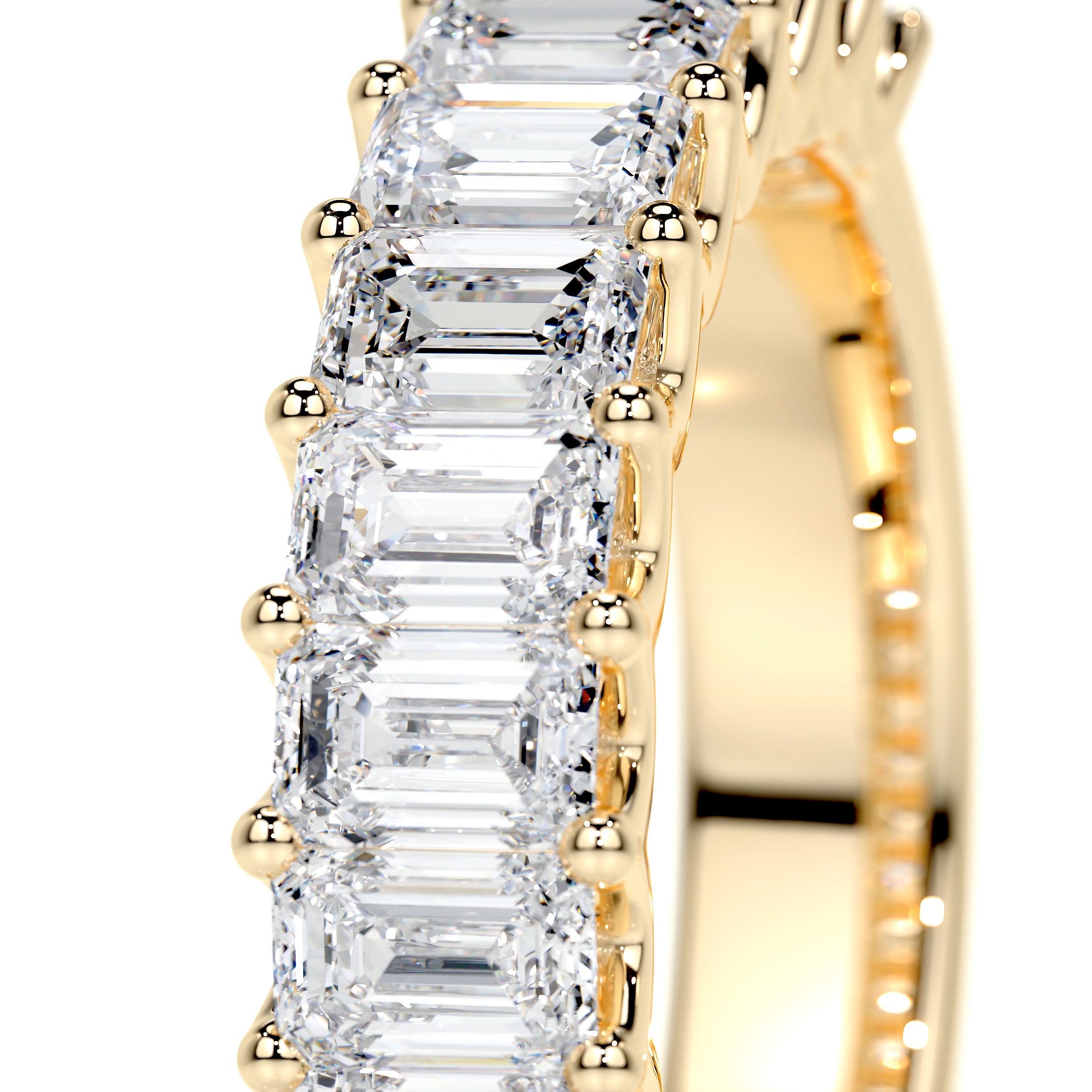 Gina Half Lab Grown Eternity Wedding Ring   (2.5 Carat) -18K Yellow Gold