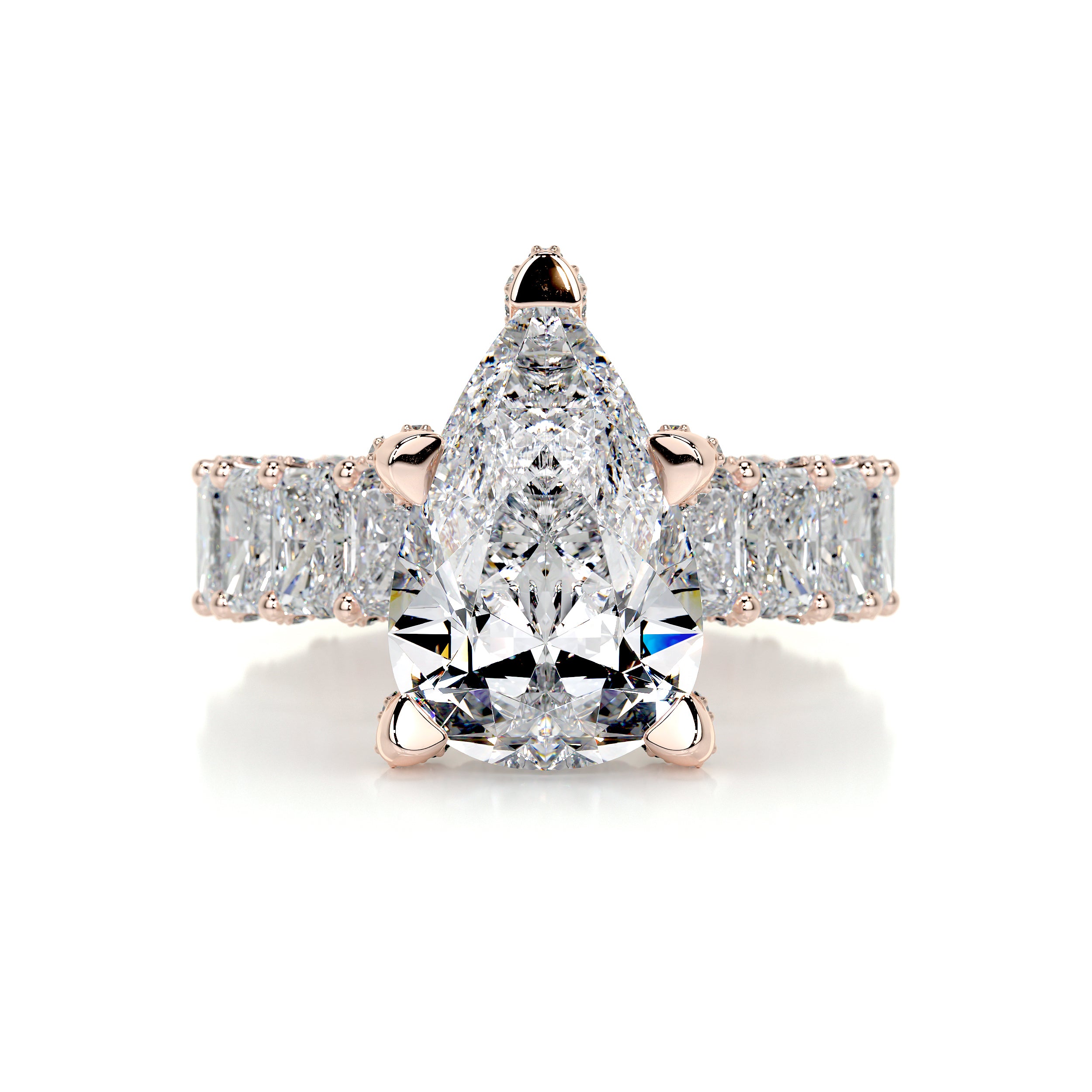 Arabella Diamond Engagement Ring   (8 Carat) -14K Rose Gold
