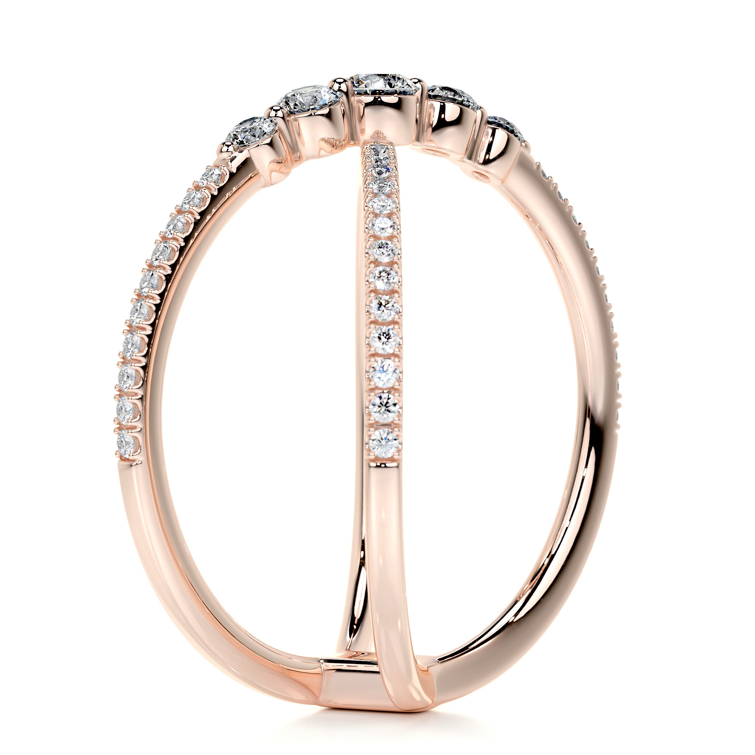 Iris Fashion Diamond Ring   (0.42 Carat) -14K Rose Gold