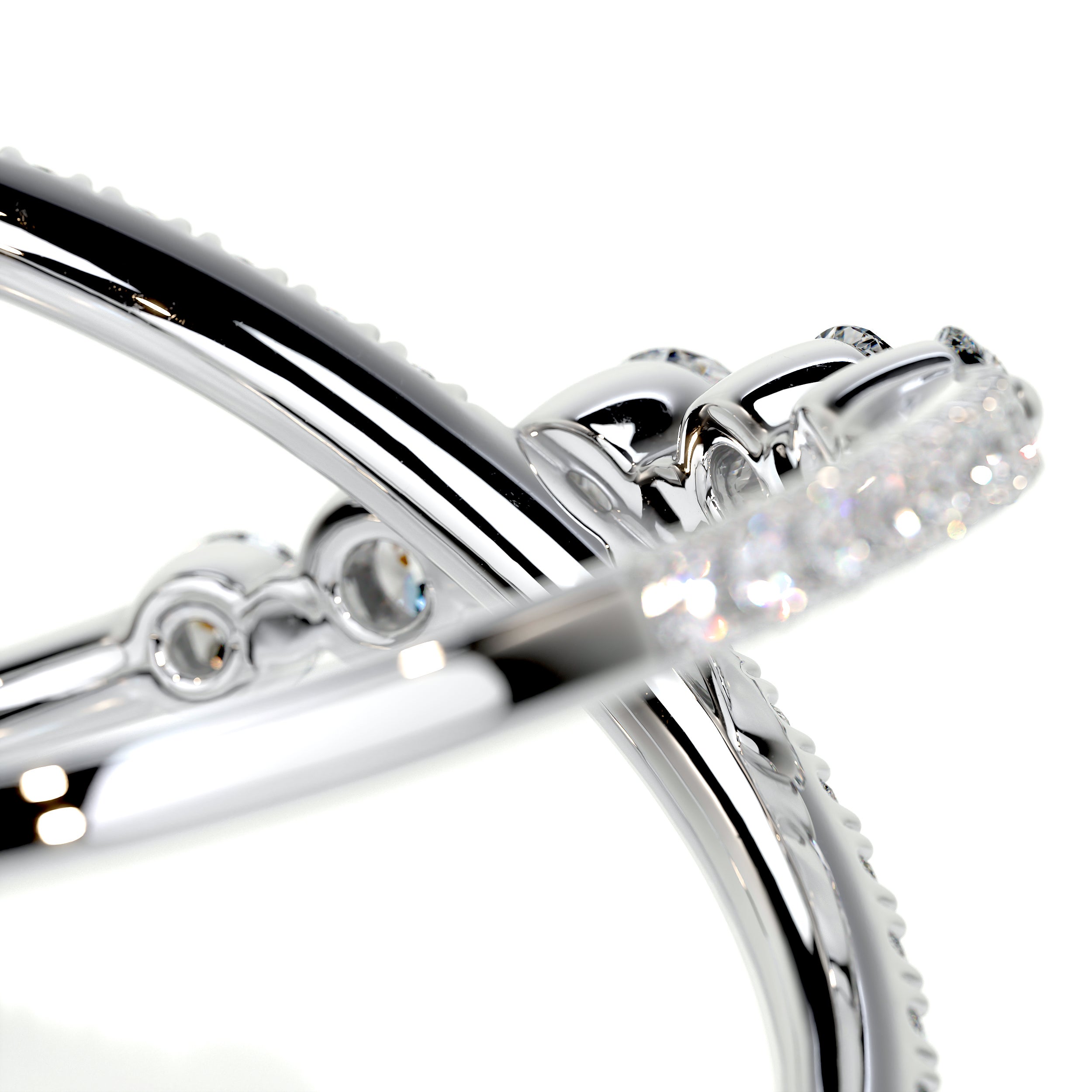 Iris Fashion Diamond Ring   (0.42 Carat) -18K White Gold