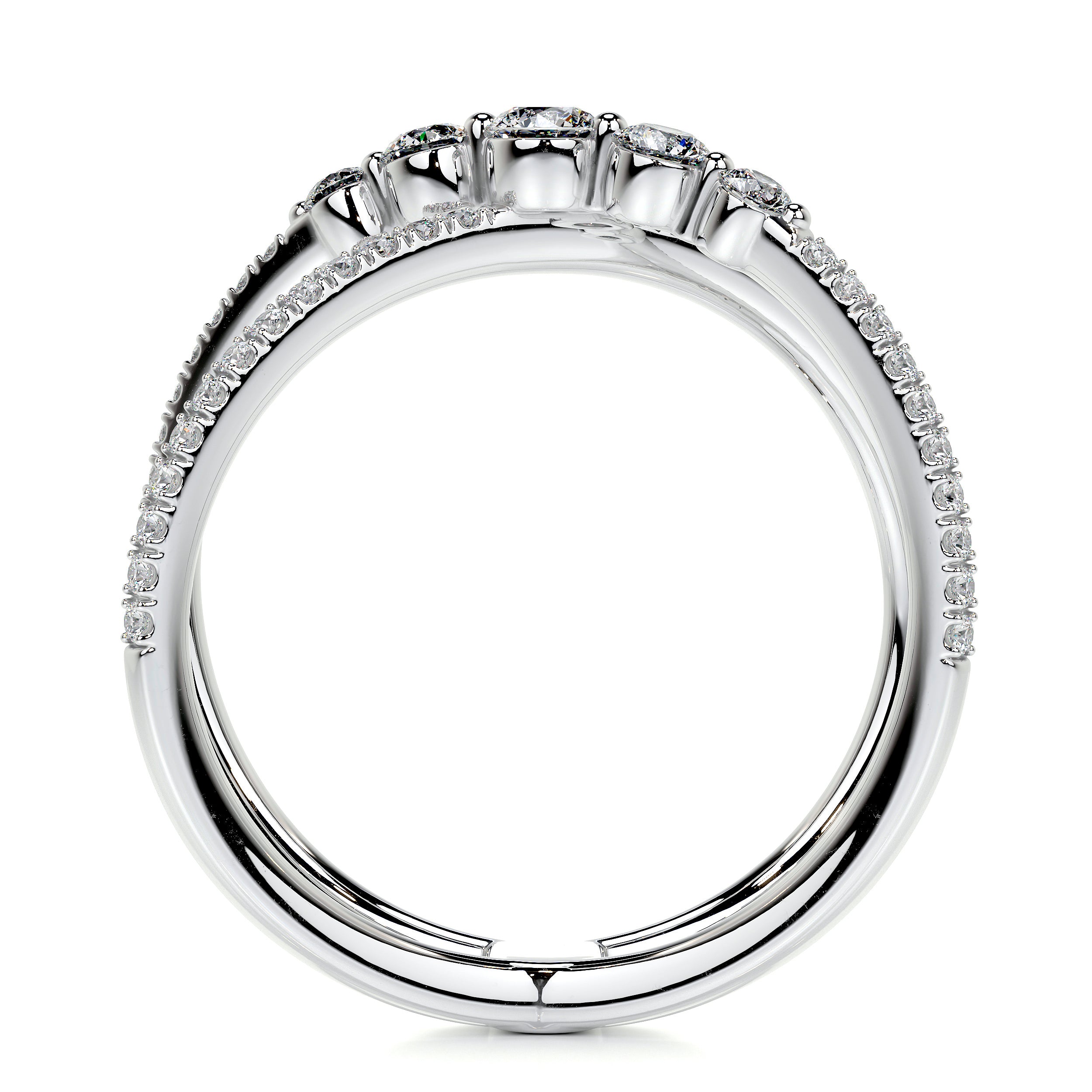Iris Lab Grown Diamond Wedding Ring   (0.42 Carat) -14K White Gold