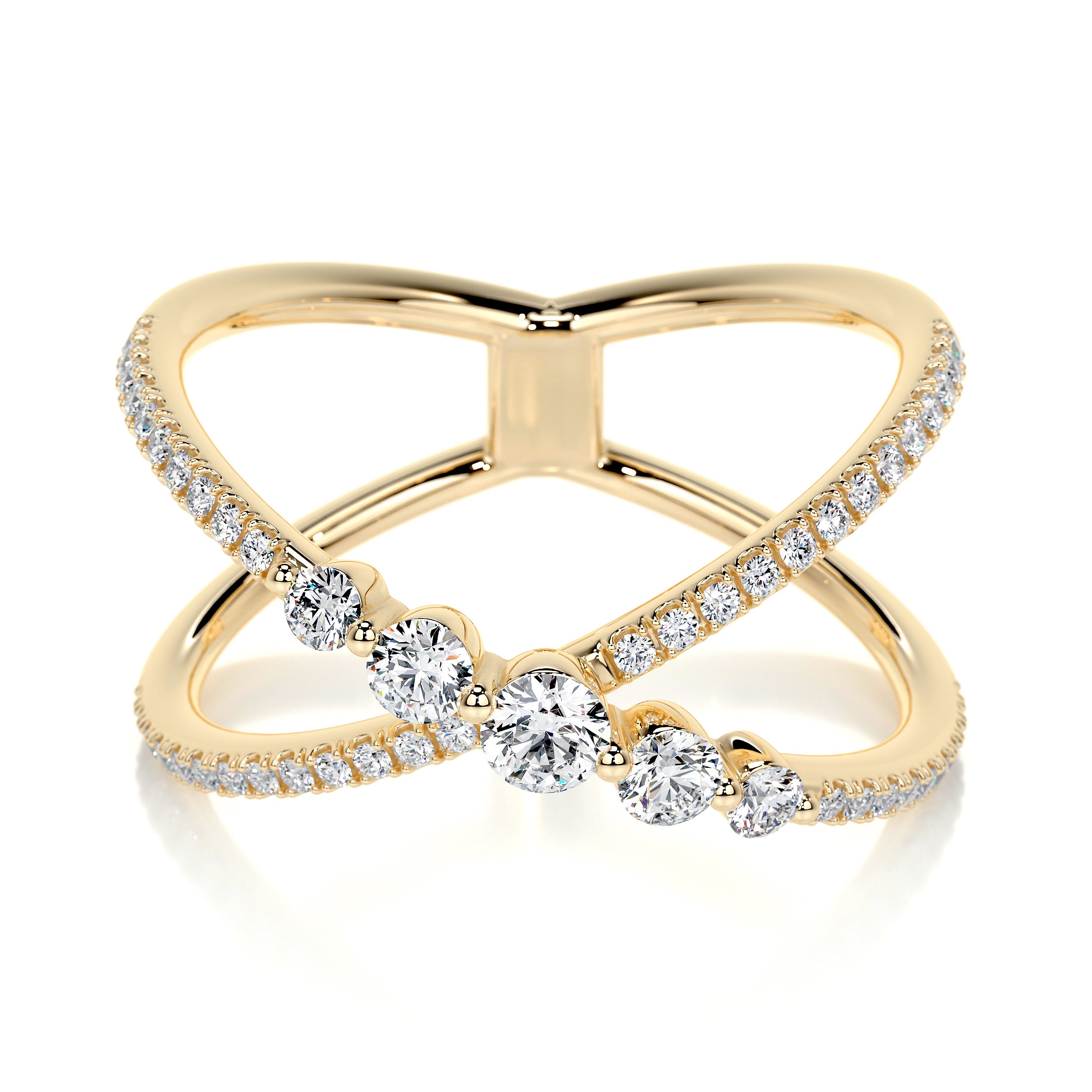 Iris Lab Grown Diamond Wedding Ring   (0.42 Carat) -18K Yellow Gold