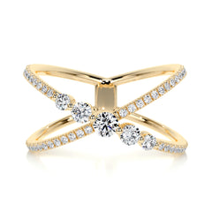 Iris Fashion Diamond Ring (0.42 Carat) -18K Yellow Gold