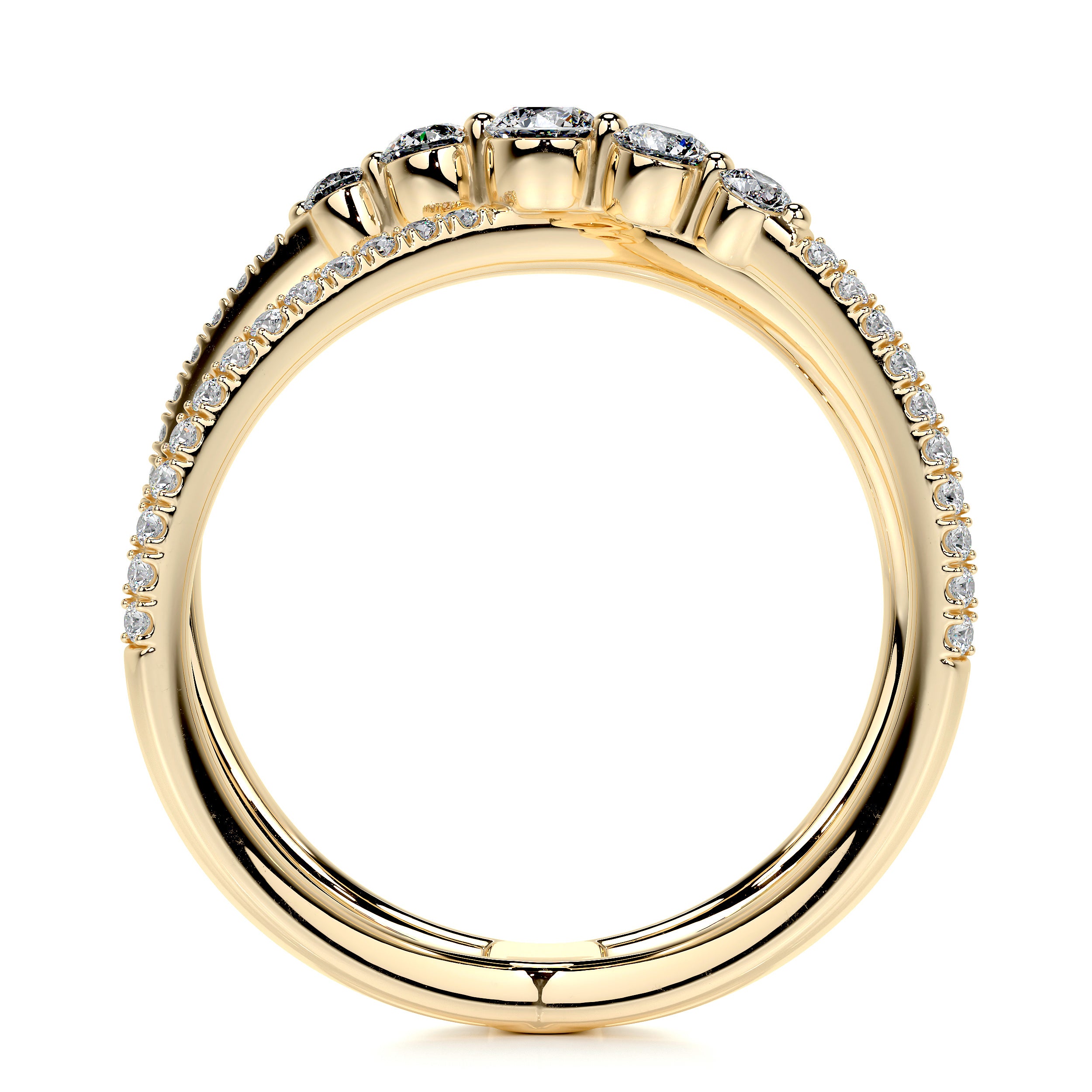Iris Lab Grown Diamond Wedding Ring   (0.42 Carat) -18K Yellow Gold