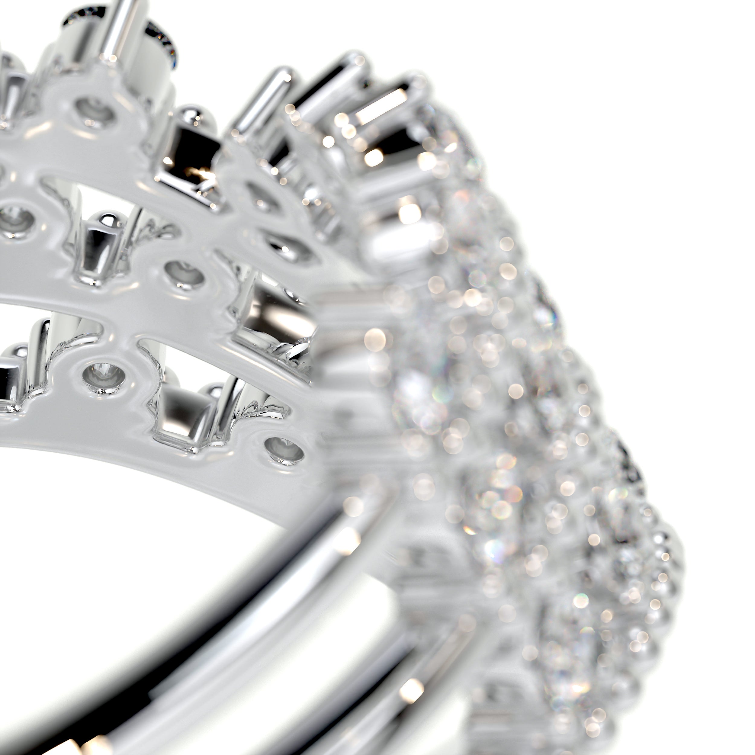 Reina Fashion Diamond  Ring   (0.83 Carat) -18K White Gold