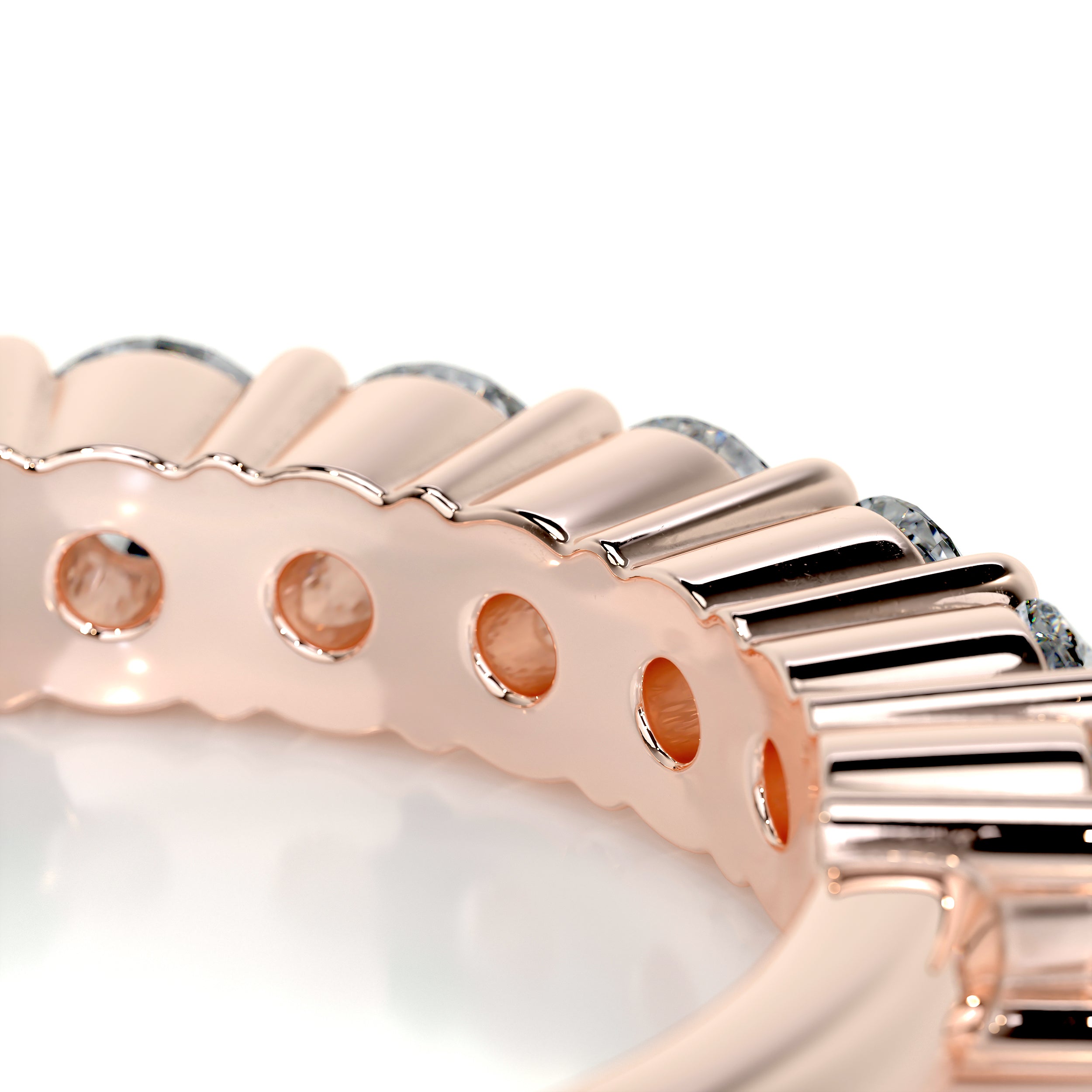 Catherine Diamond Wedding Ring   (0.75 Carat) -14K Rose Gold