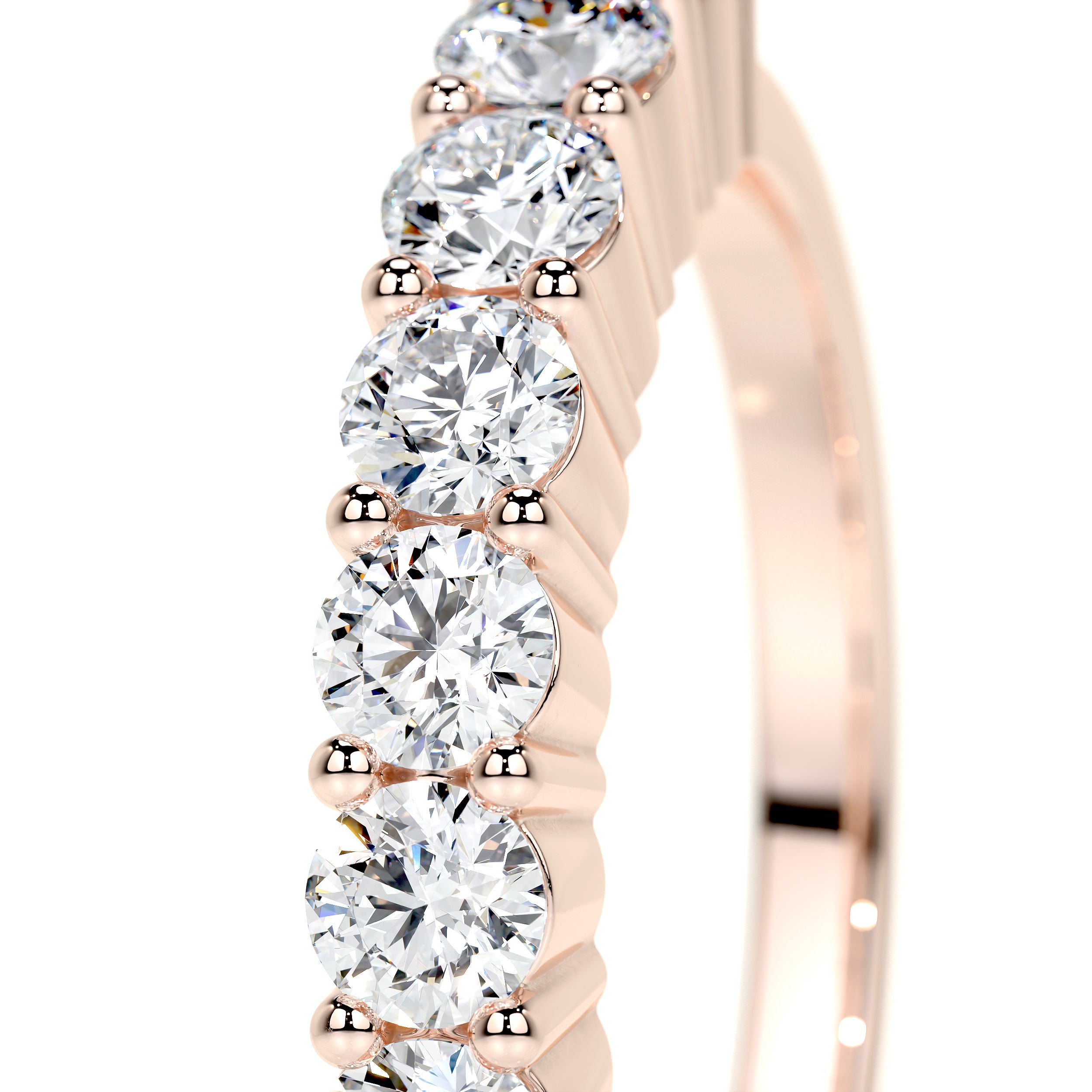 Catherine Lab Grown Diamond Wedding Ring   (0.75 Carat) -14K Rose Gold