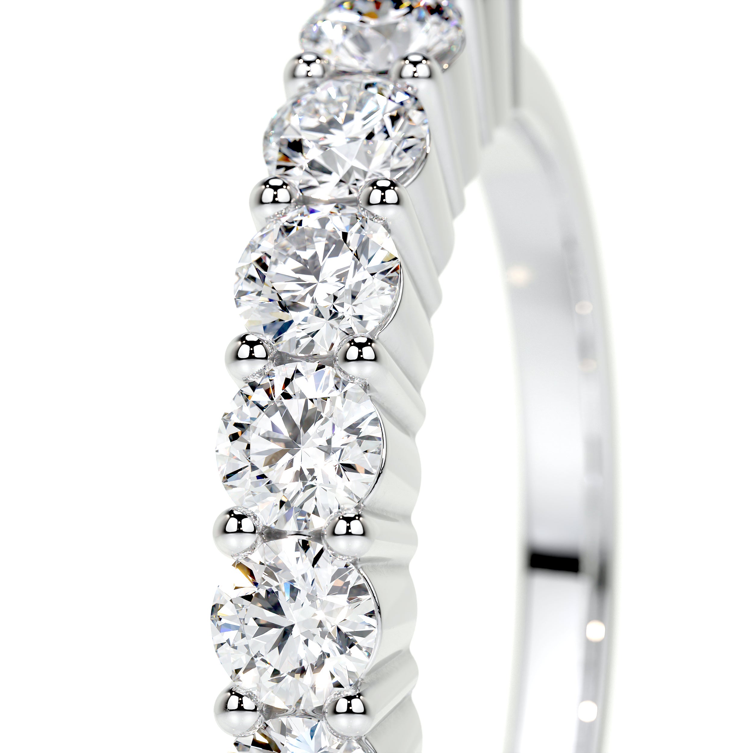 Catherine Lab Grown Diamond Wedding Ring   (0.75 Carat) -18K White Gold