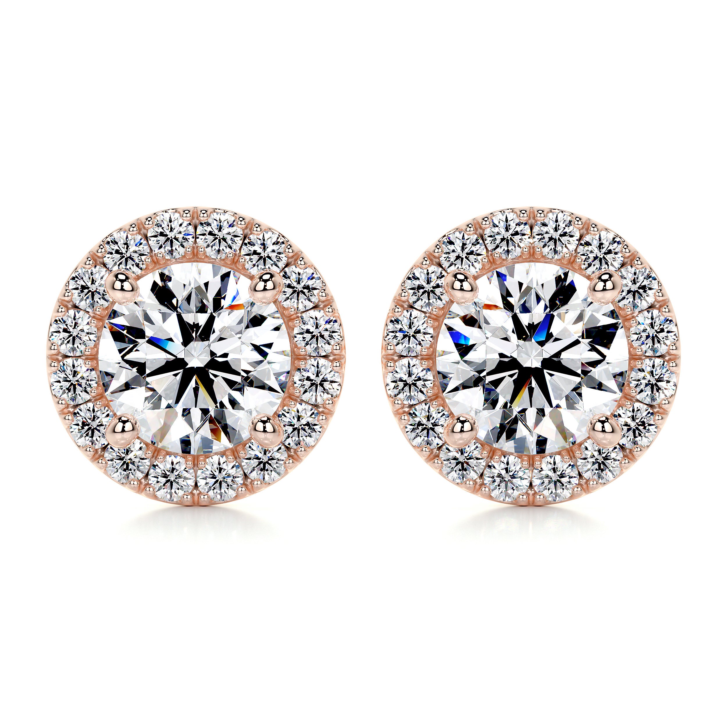 Erica Diamond Earrings   (1 Carat) -14K Rose Gold