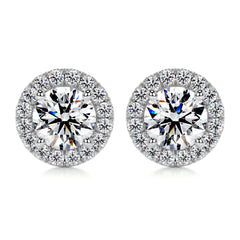 Erica Lab Grown Diamond Earrings -18K White Gold