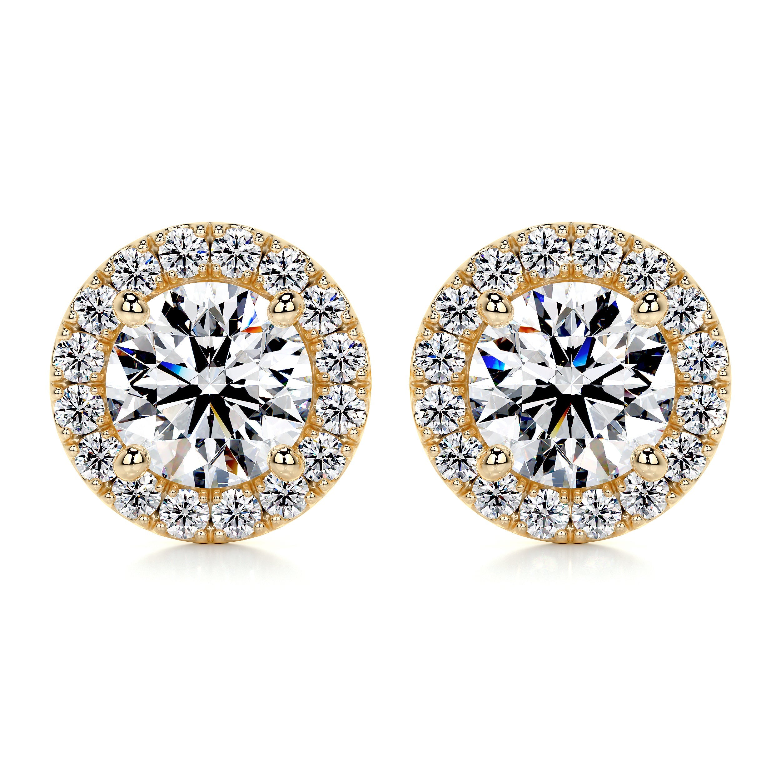 Erica Lab Grown Diamond Earrings   (1 Carat) -18K Yellow Gold