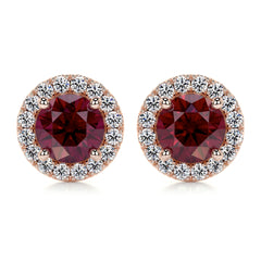 Erica Gemstones & Diamonds Earrings (2.30 Carat) - 14K Rose Gold