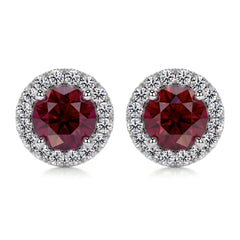 Erica Gemstones & Diamonds Earrings (2.30 Carat) - 18K White Gold