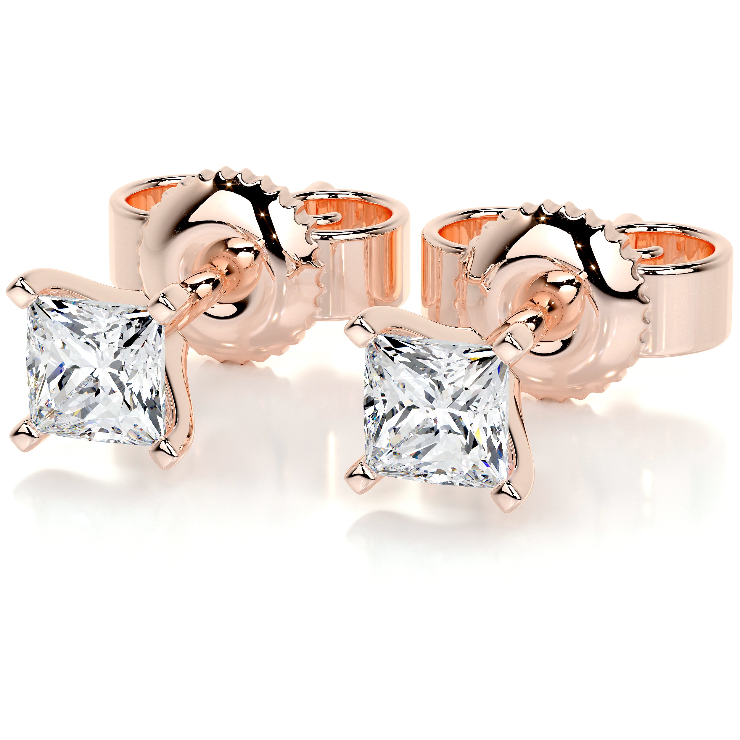 Magnolia Lab Grown Diamond Earrings -14K Rose Gold