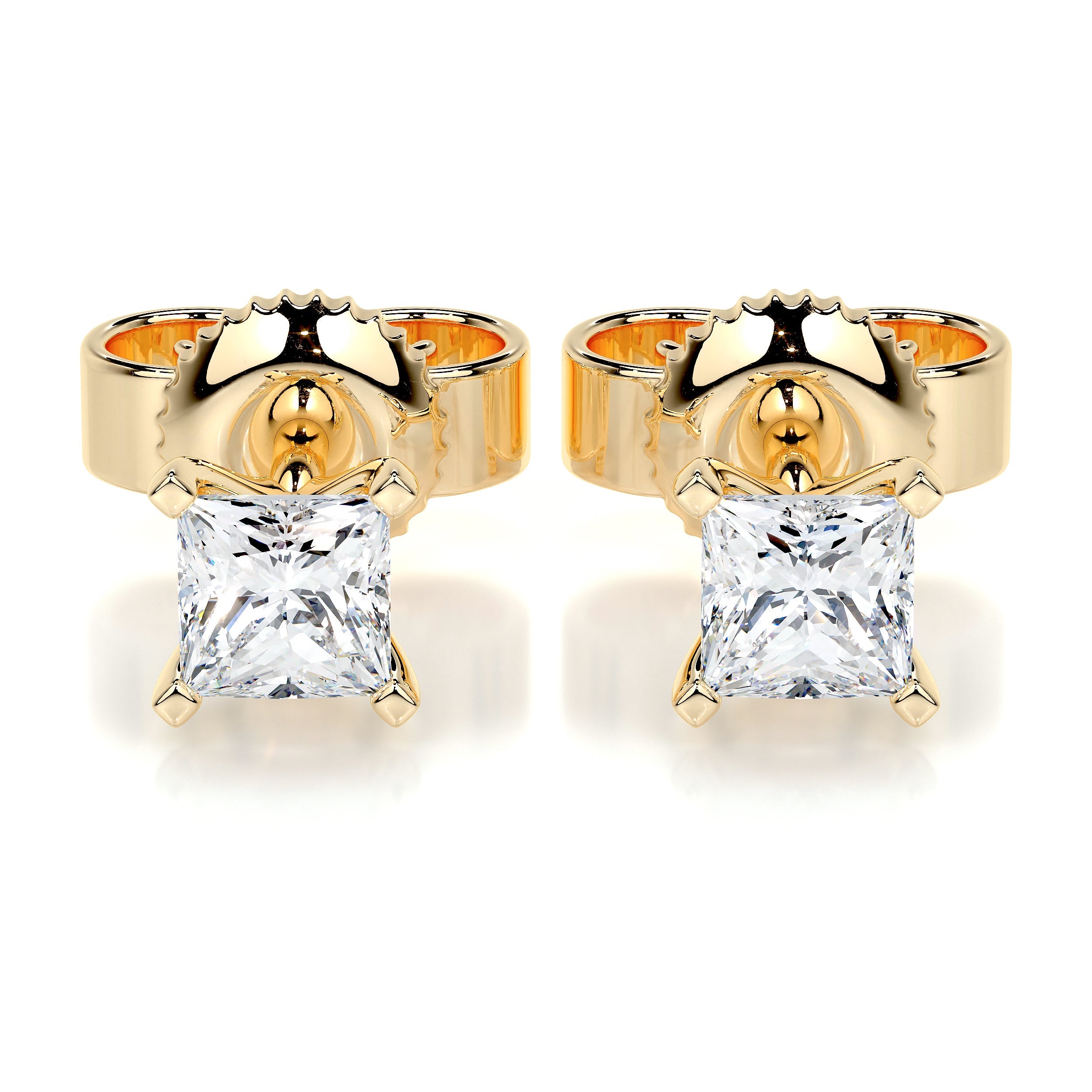 Magnolia Lab Grown Diamond Earrings   (4 Carat) -18K Yellow Gold