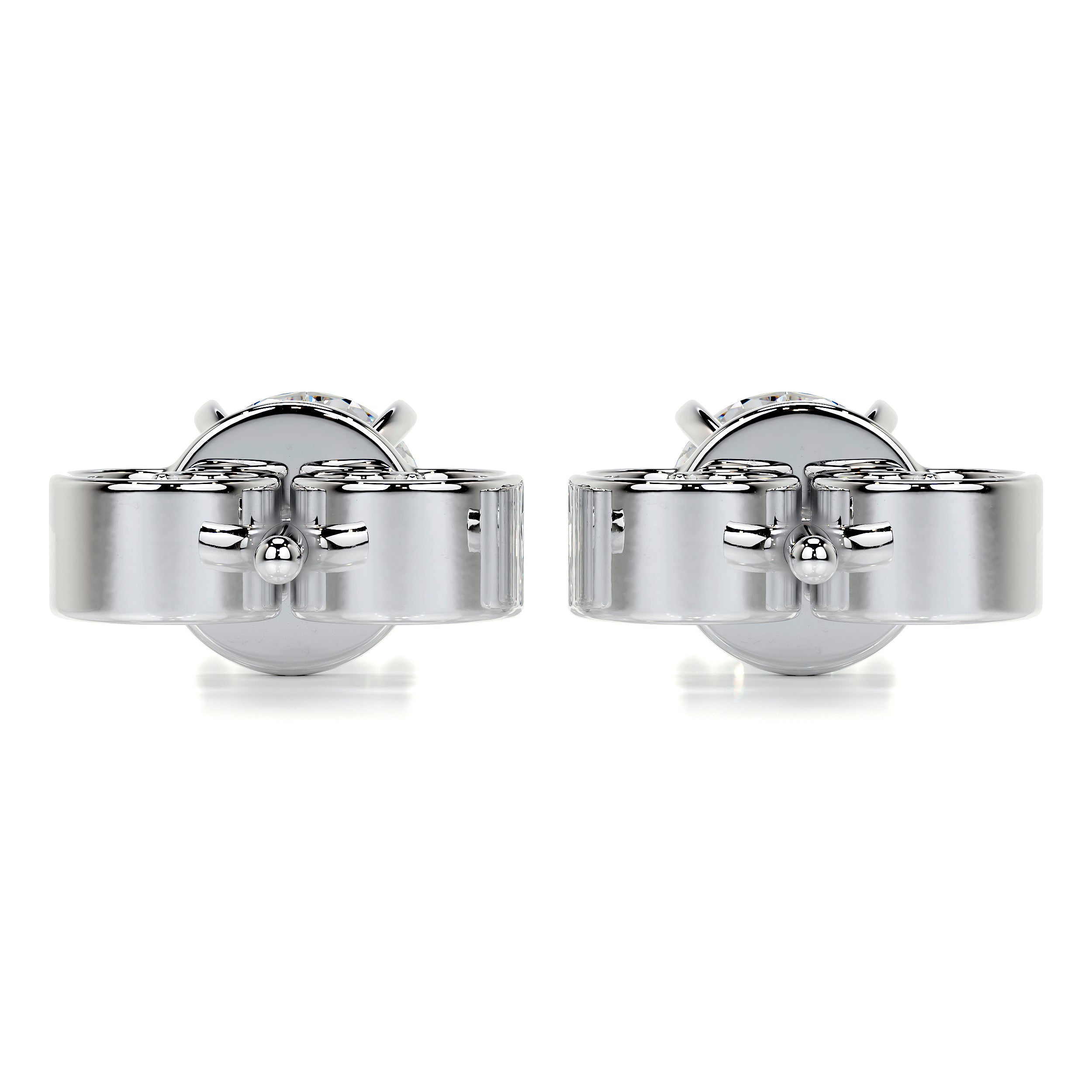 Allen Diamond Earrings   (2 Carat) -14K White Gold